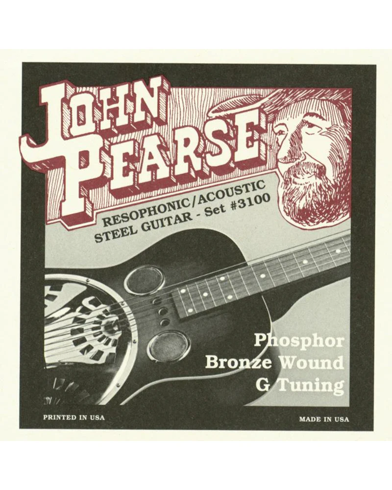 John Pearse 3100 G Tuning Phosphor Bronze Resophonic Guitar Strings - Image 2