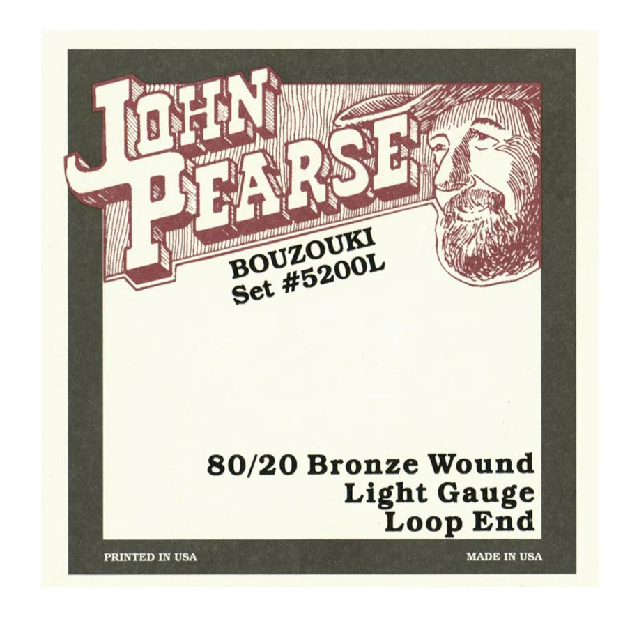 John Pearse 5200LP 80/20 Bronze Irish Bouzouki Strings, Loop End - Image 2