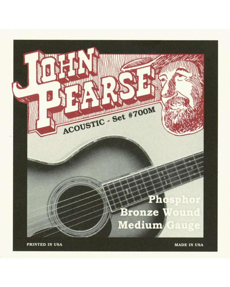 John Pearse 700M Phosphor Bronze Medium Acoustic Guitar Strings - Image 2