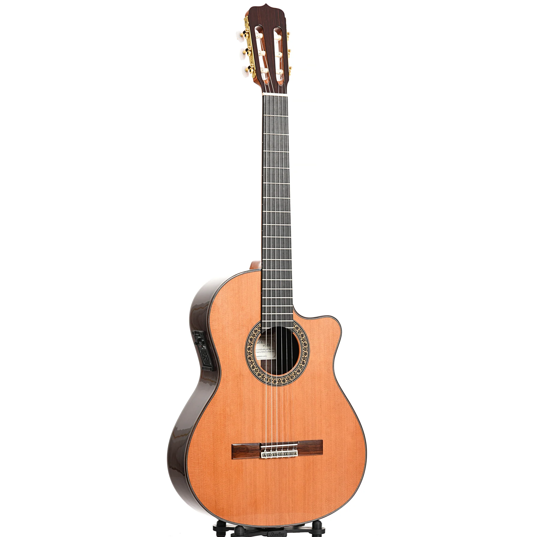 Jose Ramirez Cutaway 2 Studio Classical Guitar and Case, Cedar Top, with Pickup - Image 3