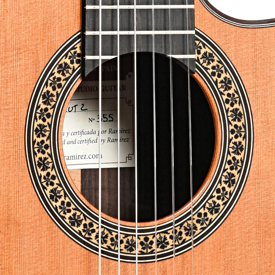 Jose Ramirez Cutaway 2 Studio Classical Guitar and Case, Cedar Top, with Pickup - Image 6