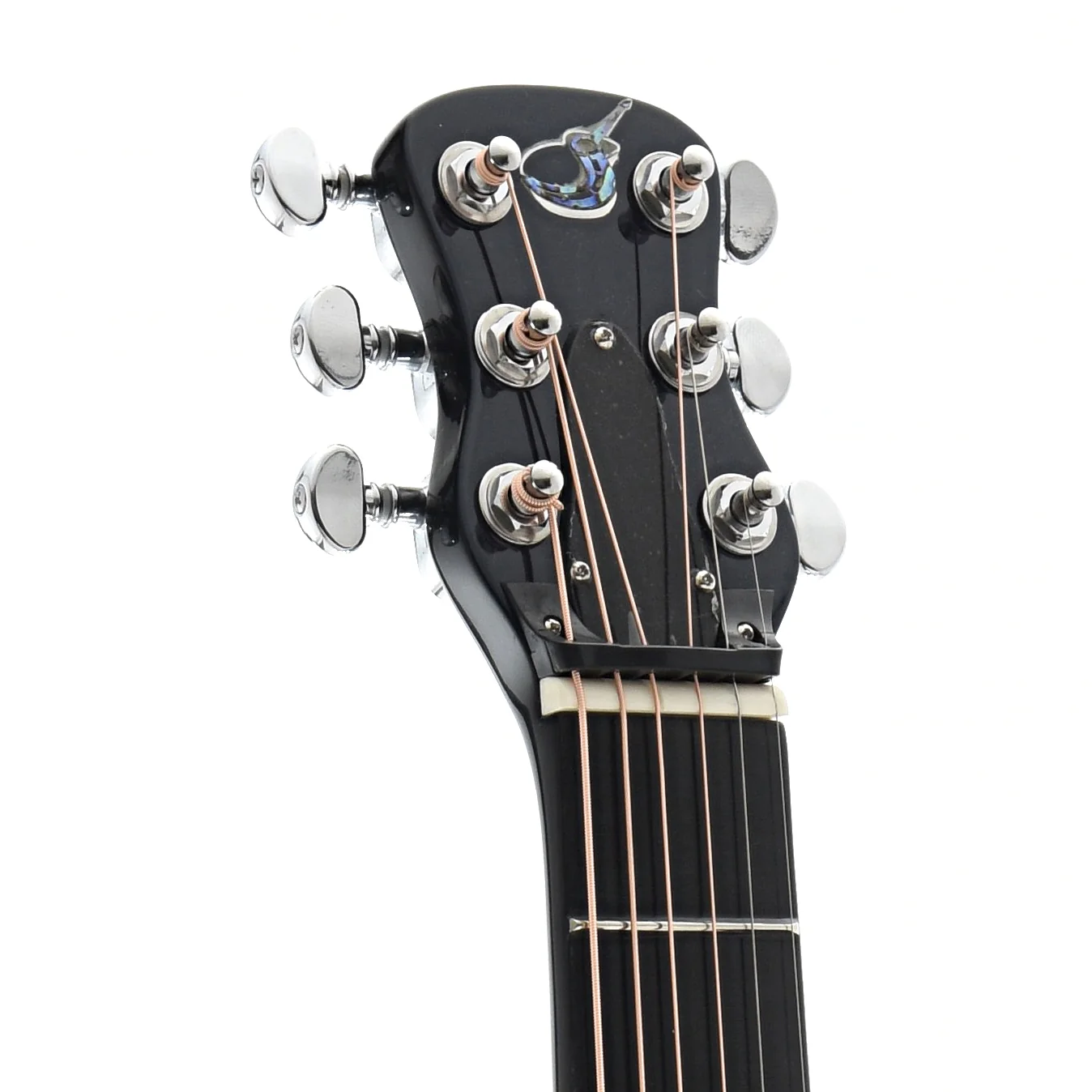Journey Instruments OF660 Carbon Fiber Collapsible Travel Guitar with Gigbag, Navy Blue Top - Image 6