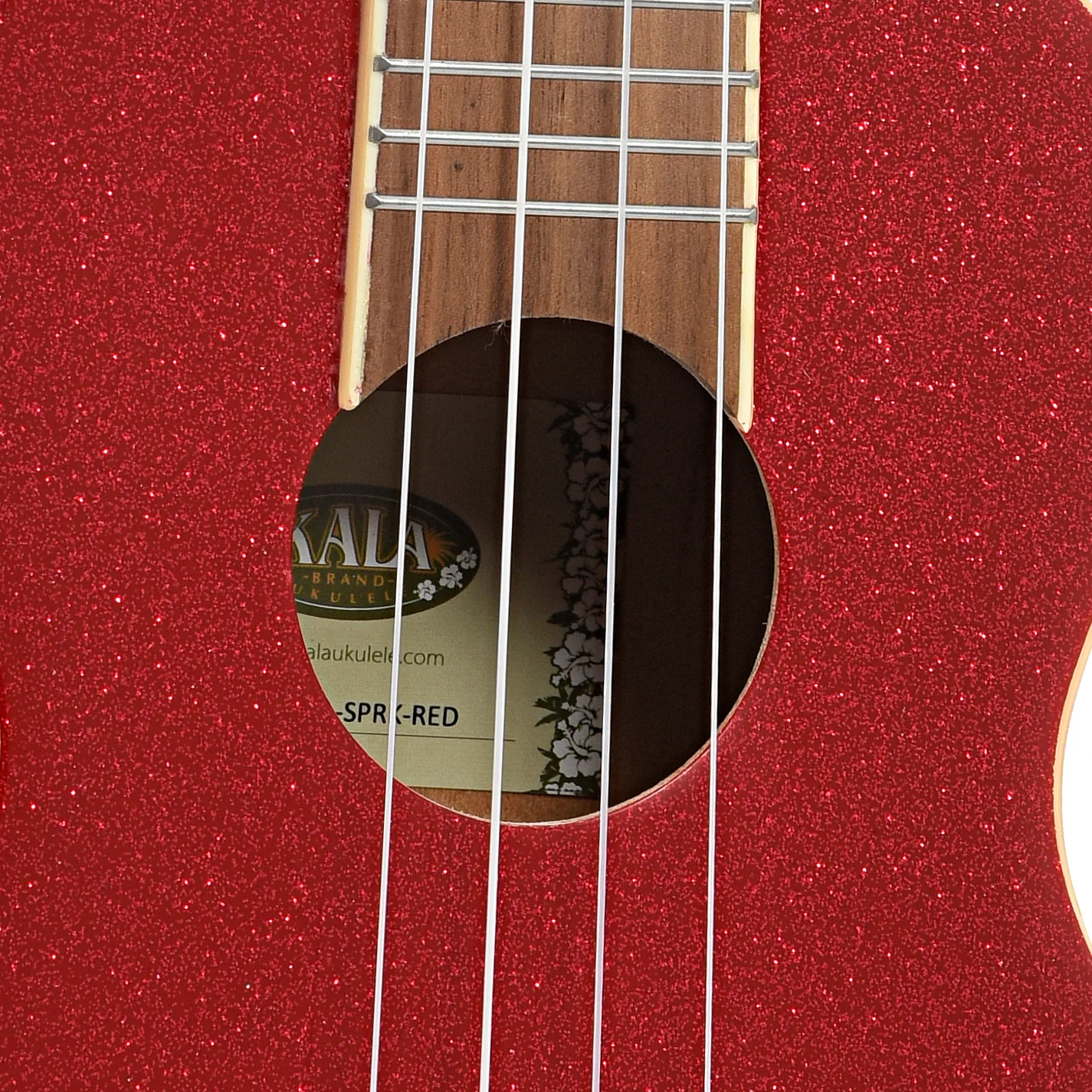 Kala KA-SPRK-RED Gloss Sparkle Red Concert Ukulele (2020) - Image 6