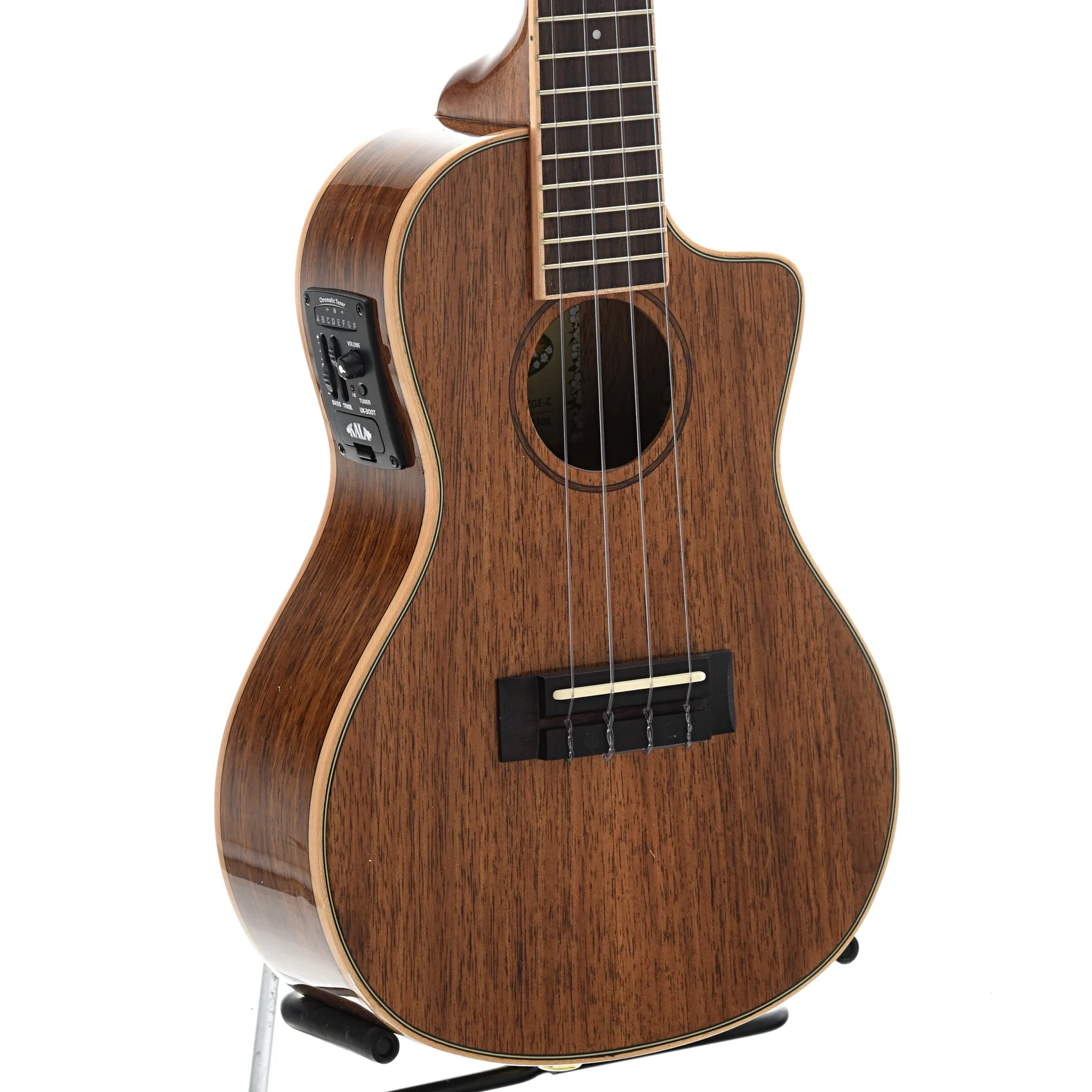 Kala KA-KCGE-C Koa Gloss Concert Cutaway Ukulele, with Pickup - Image 2