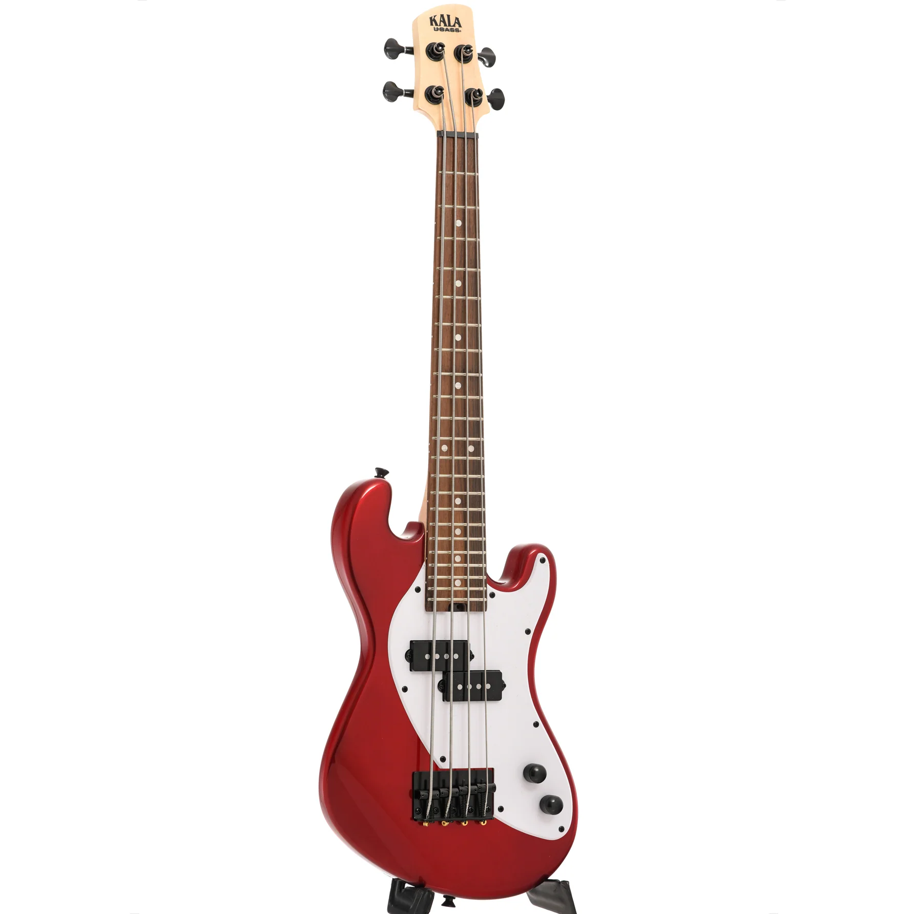 Kala Solid Body U-Bass, Candy Apple Red - Image 3