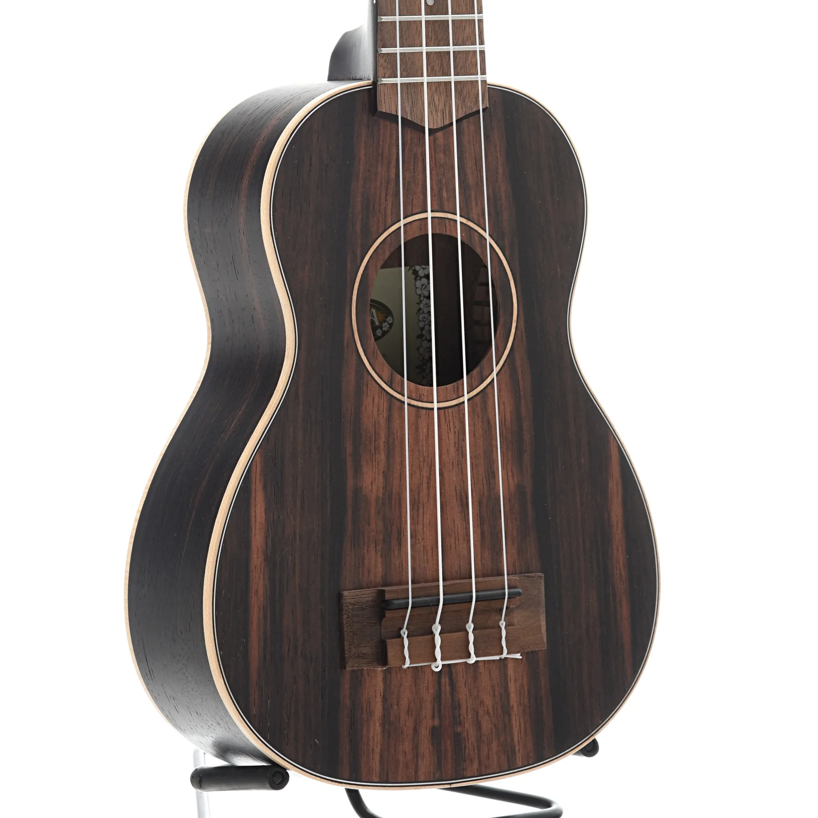 Kala KA-EBY-S Striped Ebony Soprano Ukulele - Image 2