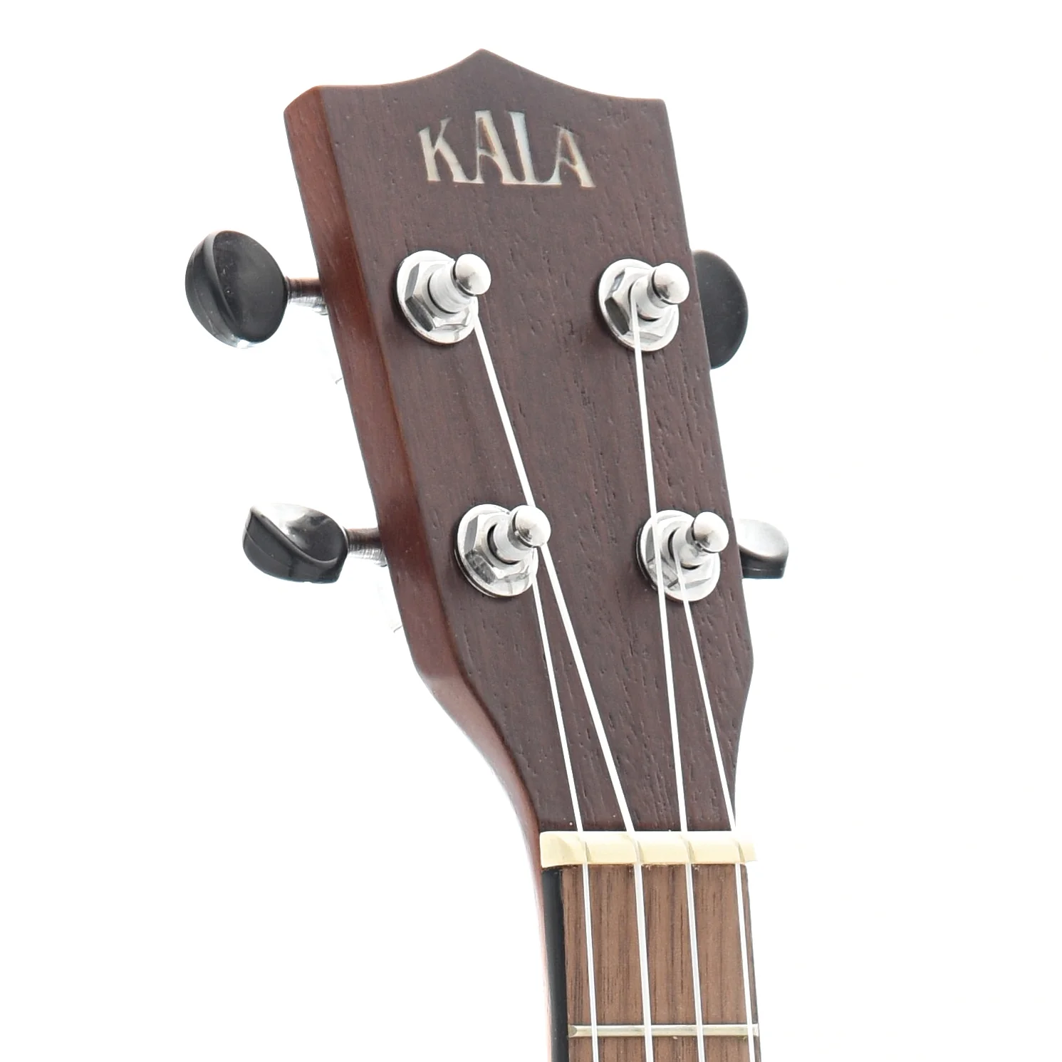 Kala Tenor Resonator Ukulele with Vintage Brass Coverplate, Mahogany Burst - Image 7
