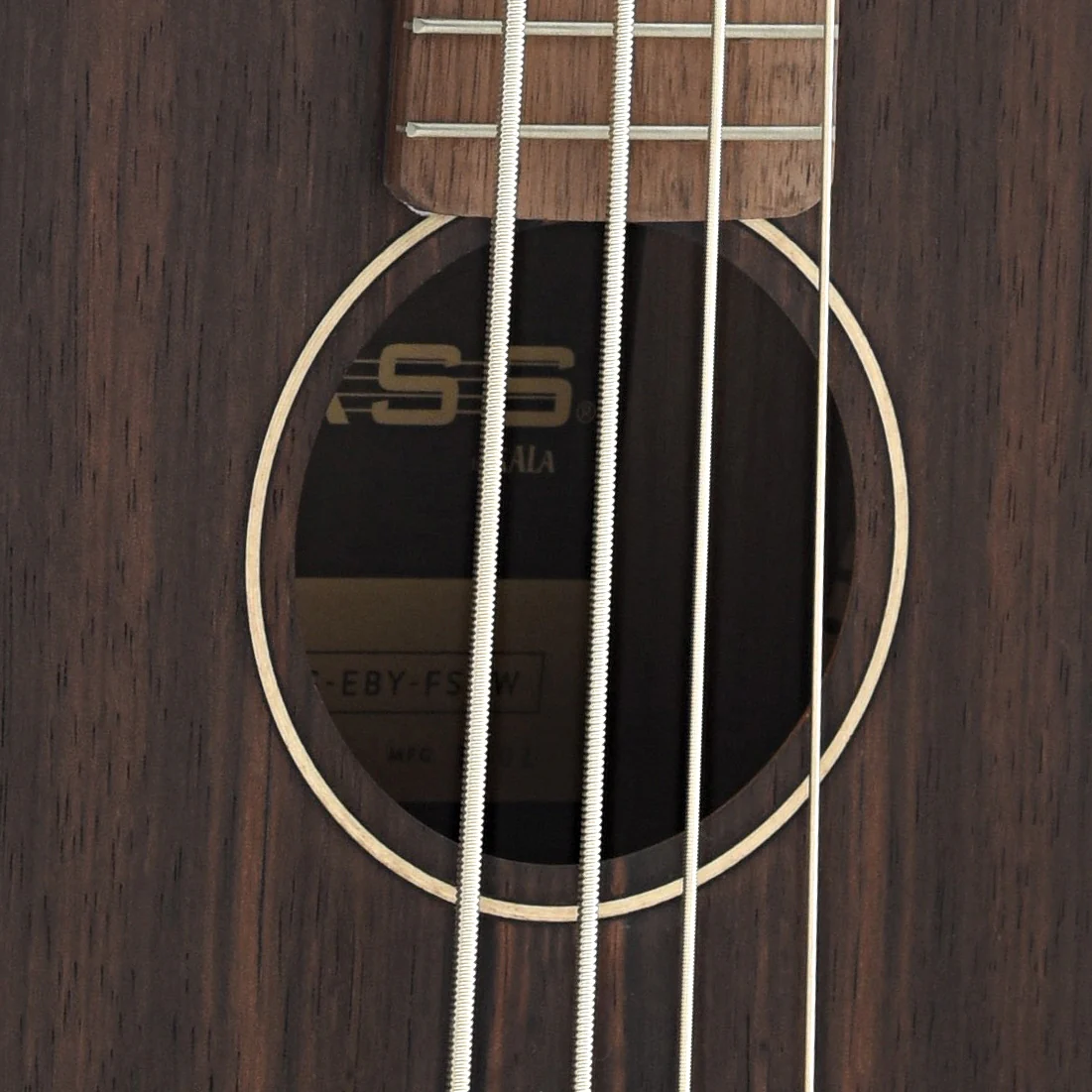 Kala U-Bass Striped Ebony Fretted Mini-Bass & Gigbag, Roundwound Strings - Image 4