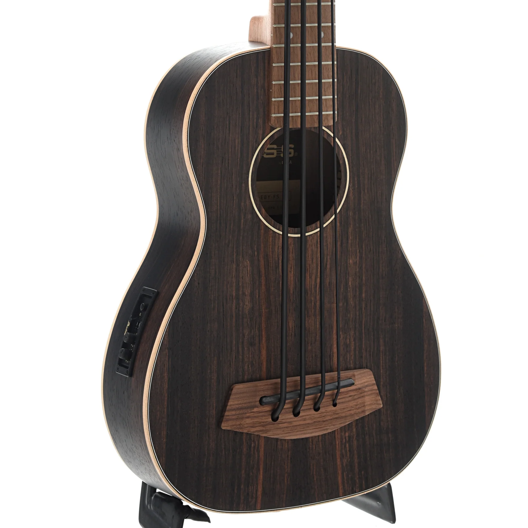 Kala U-Bass Striped Ebony Fretted Mini-Bass & Gigbag - Image 2