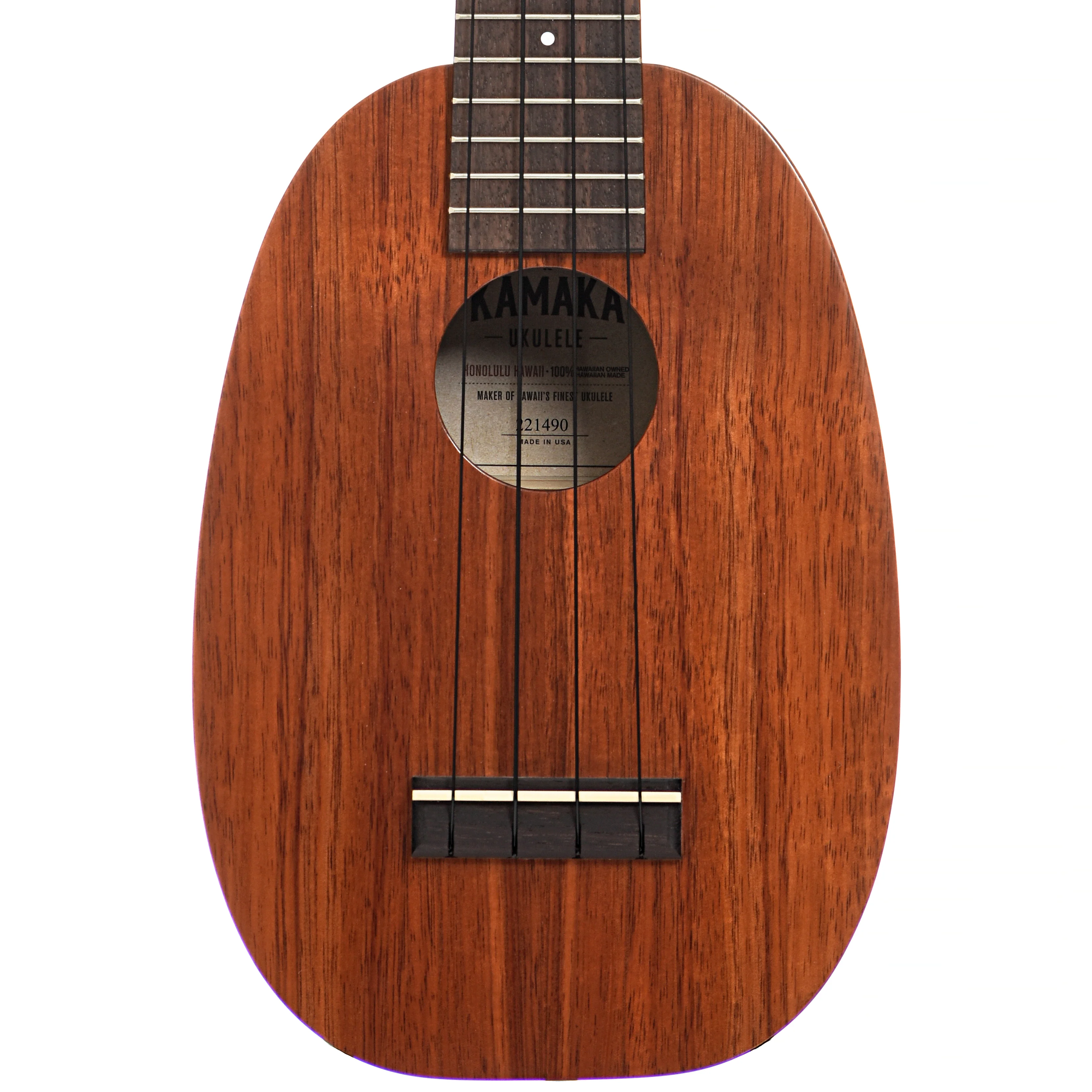 Kamaka HP-1 Standard Soprano Pineapple Ukulele with Case - Image 2