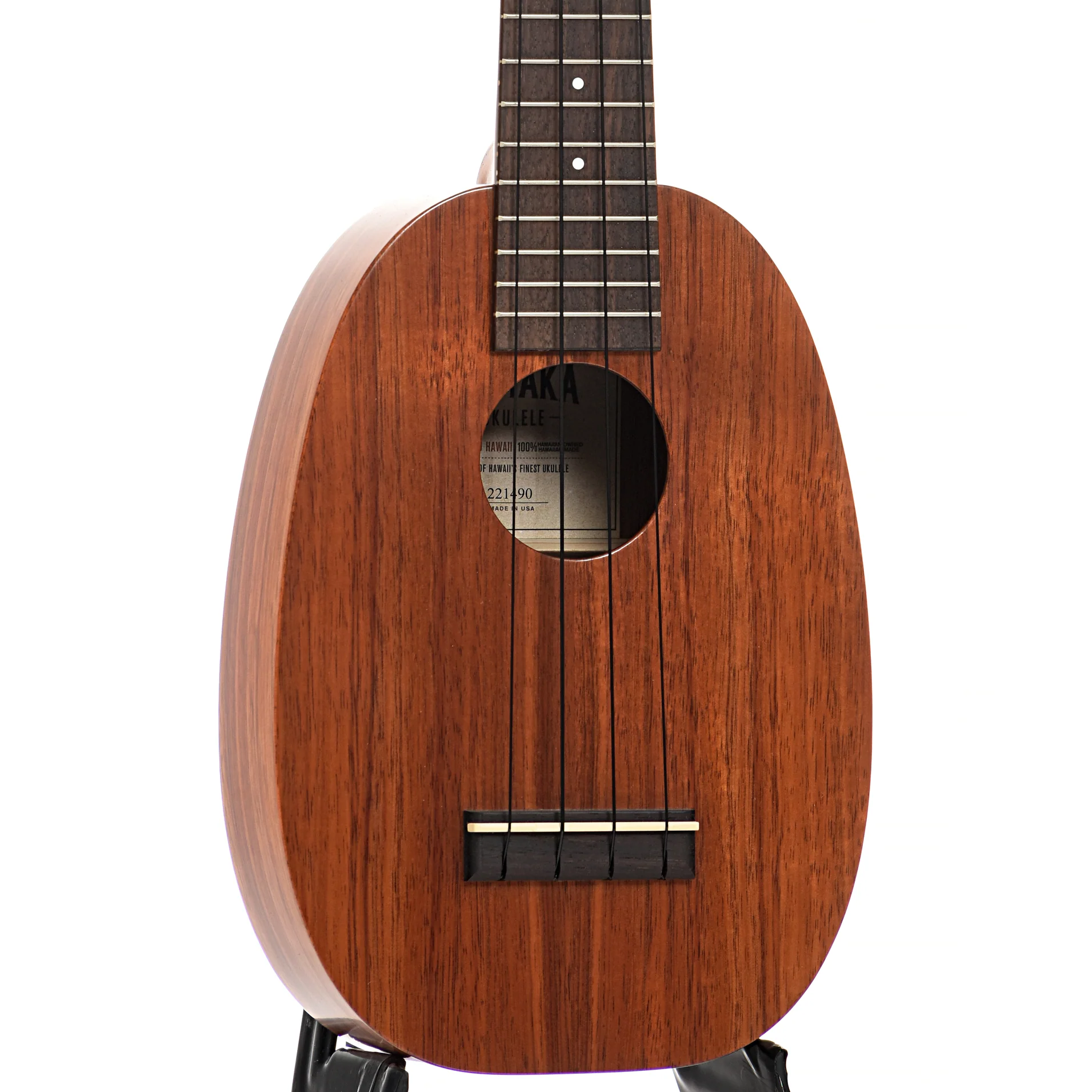 Kamaka HP-1 Standard Soprano Pineapple Ukulele with Case - Image 4