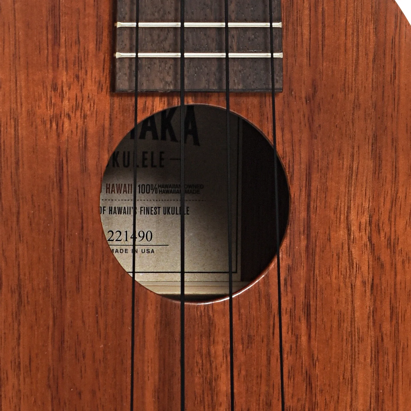 Kamaka HP-1 Standard Soprano Pineapple Ukulele with Case - Image 6