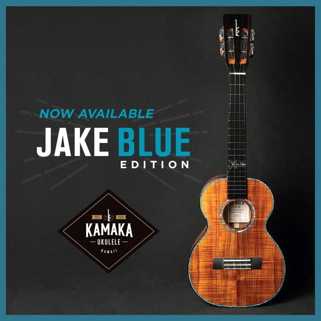 Kamaka Jake Blue Edition HF-3 D4I Tenor Ukulele & Case - Image 5