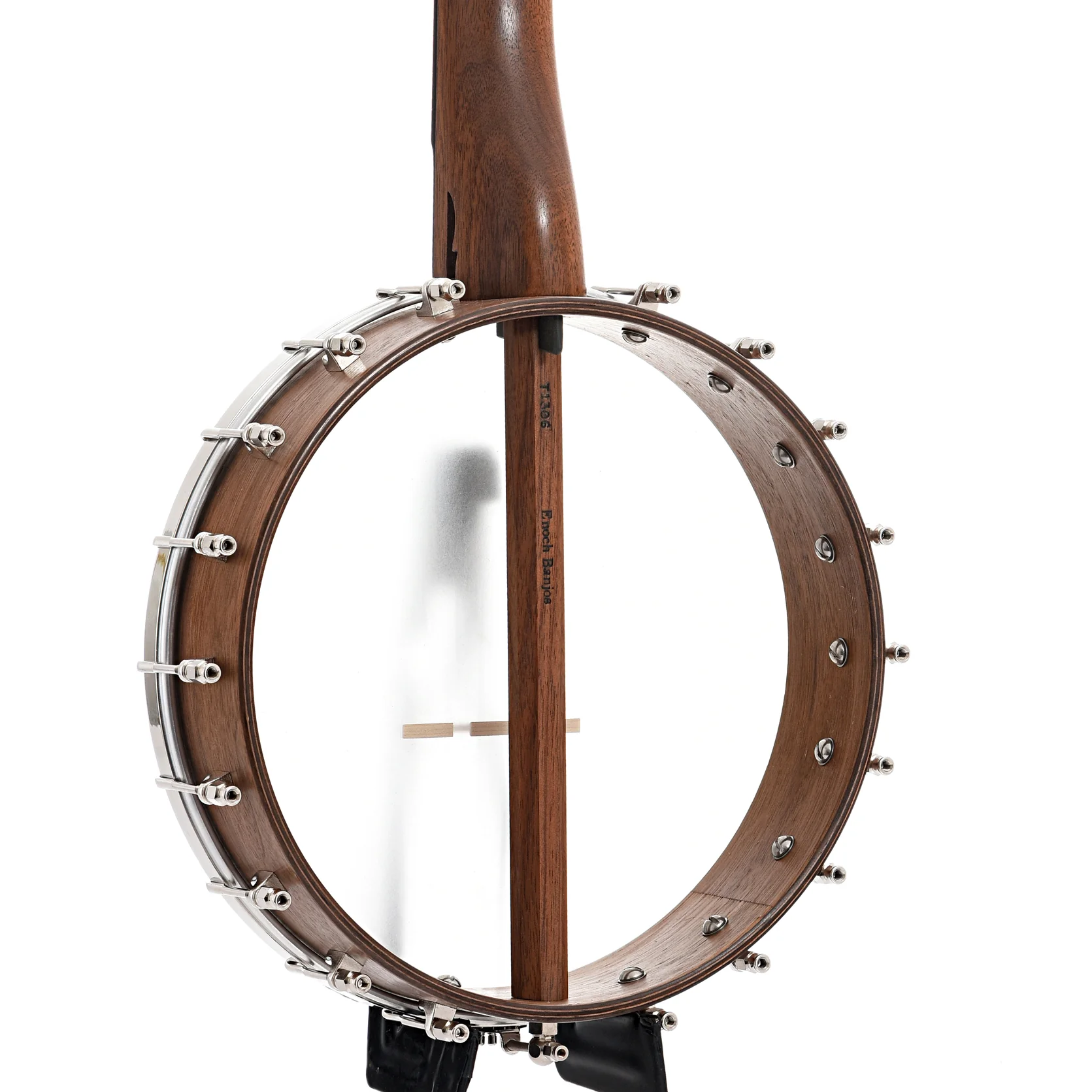 Kevin Enoch Tradesman 11in Openback Banjo& Gigbag, Walnut - Image 11