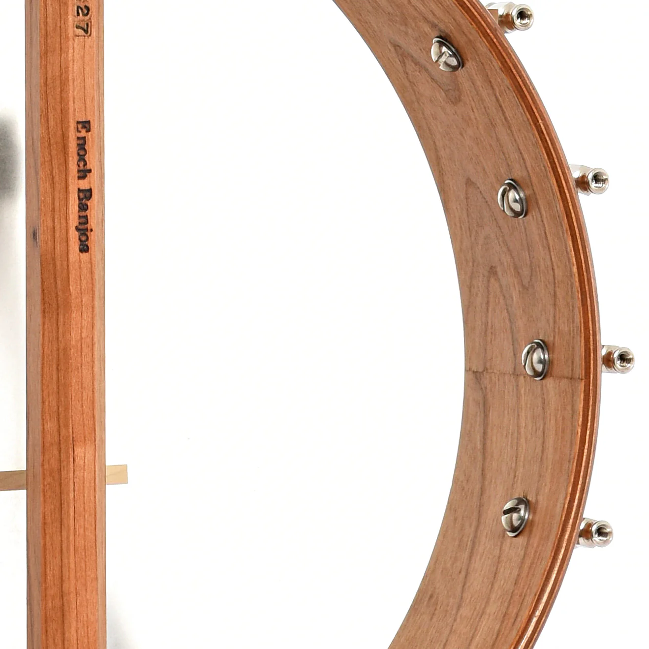 Kevin Enoch Tradesman 12in Openback Banjo & Gigbag, Cherry - Image 11