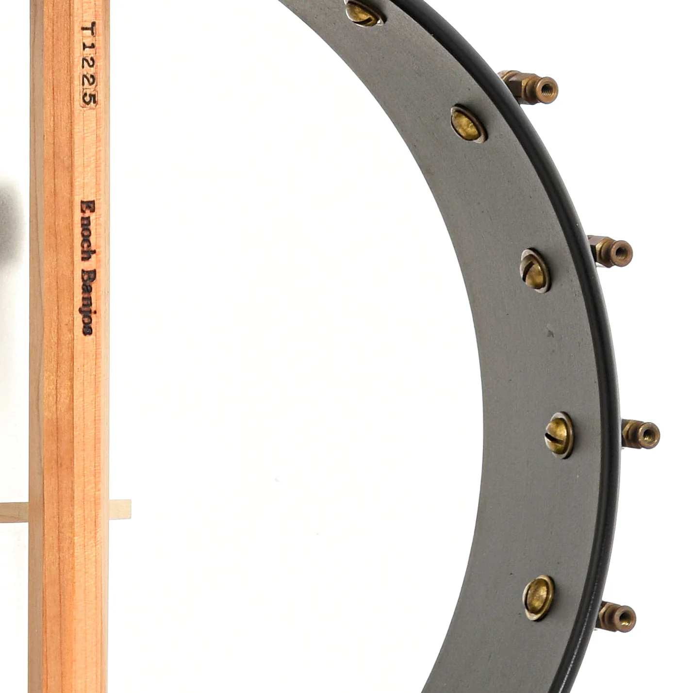 Kevin Enoch Tradesman Fretless 12in Openback Banjo & Gigbag, Antique Hardware, Nylgut Strings - Image 10