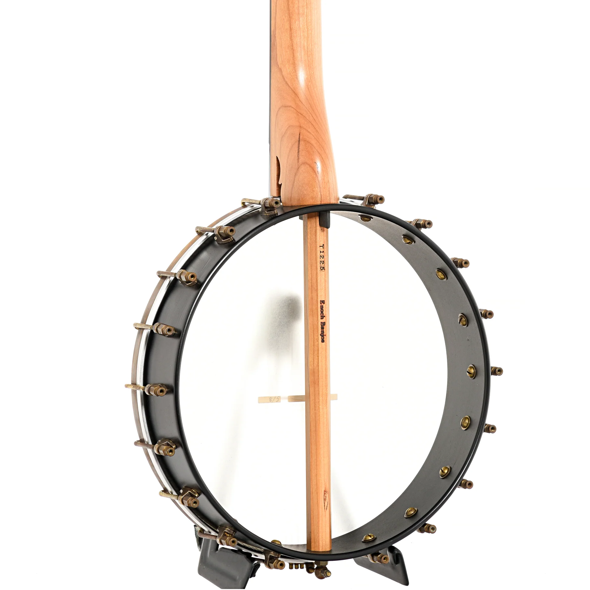 Kevin Enoch Tradesman Fretless 12in Openback Banjo & Gigbag, Antique Hardware, Nylgut Strings - Image 11