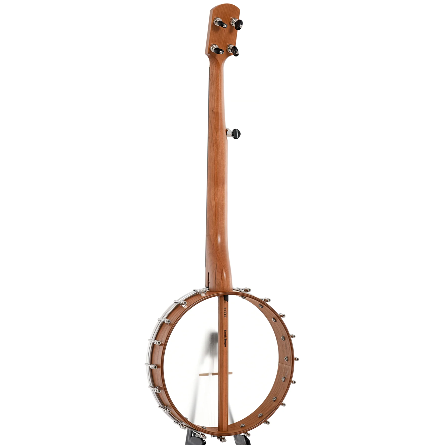 Kevin Enoch Tradesman Fretless 12in Openback Banjo & Gigbag, Cherry, Nylgut Strings - Image 11