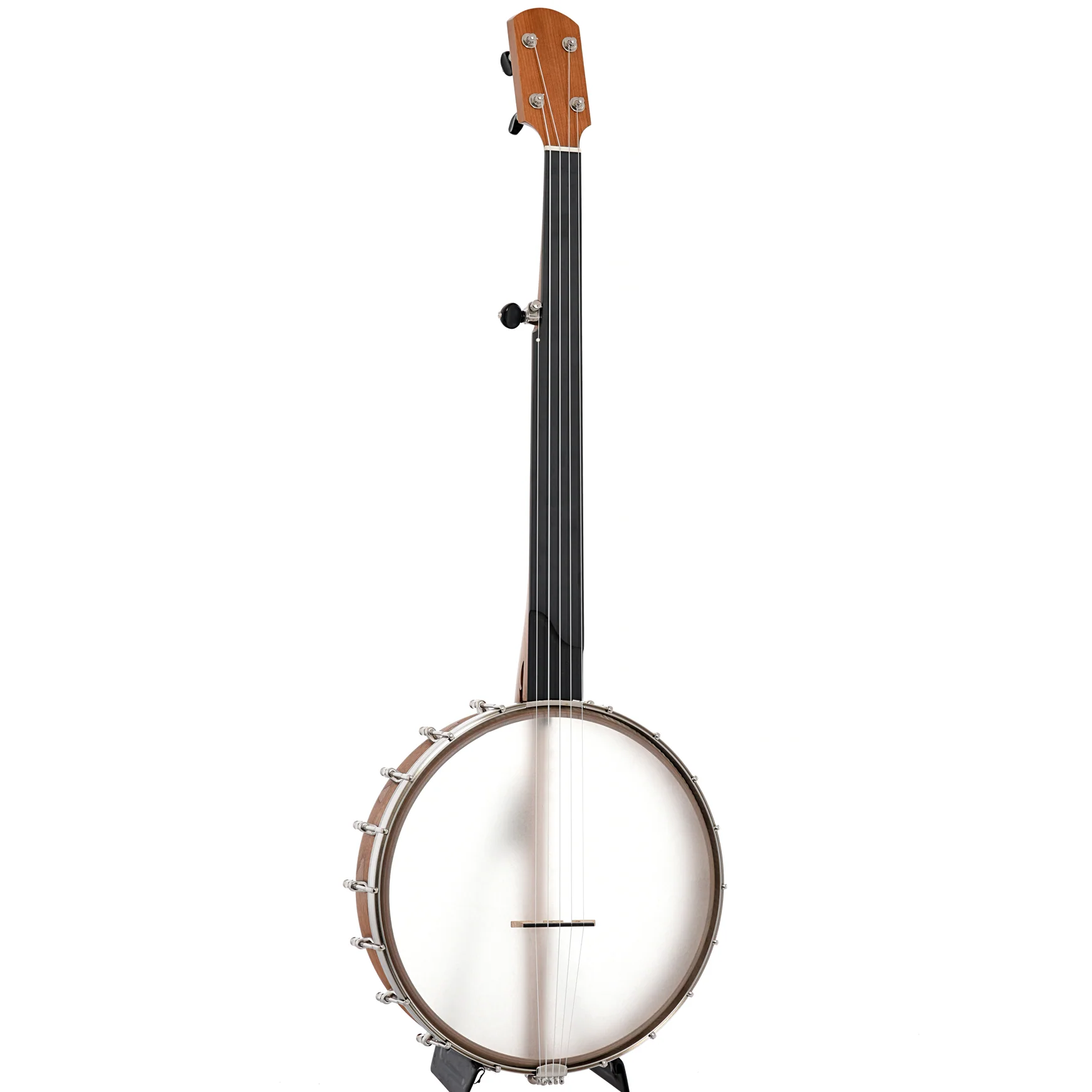 Kevin Enoch Tradesman Fretless 12in Openback Banjo & Gigbag, Cherry, Nylgut Strings - Image 3