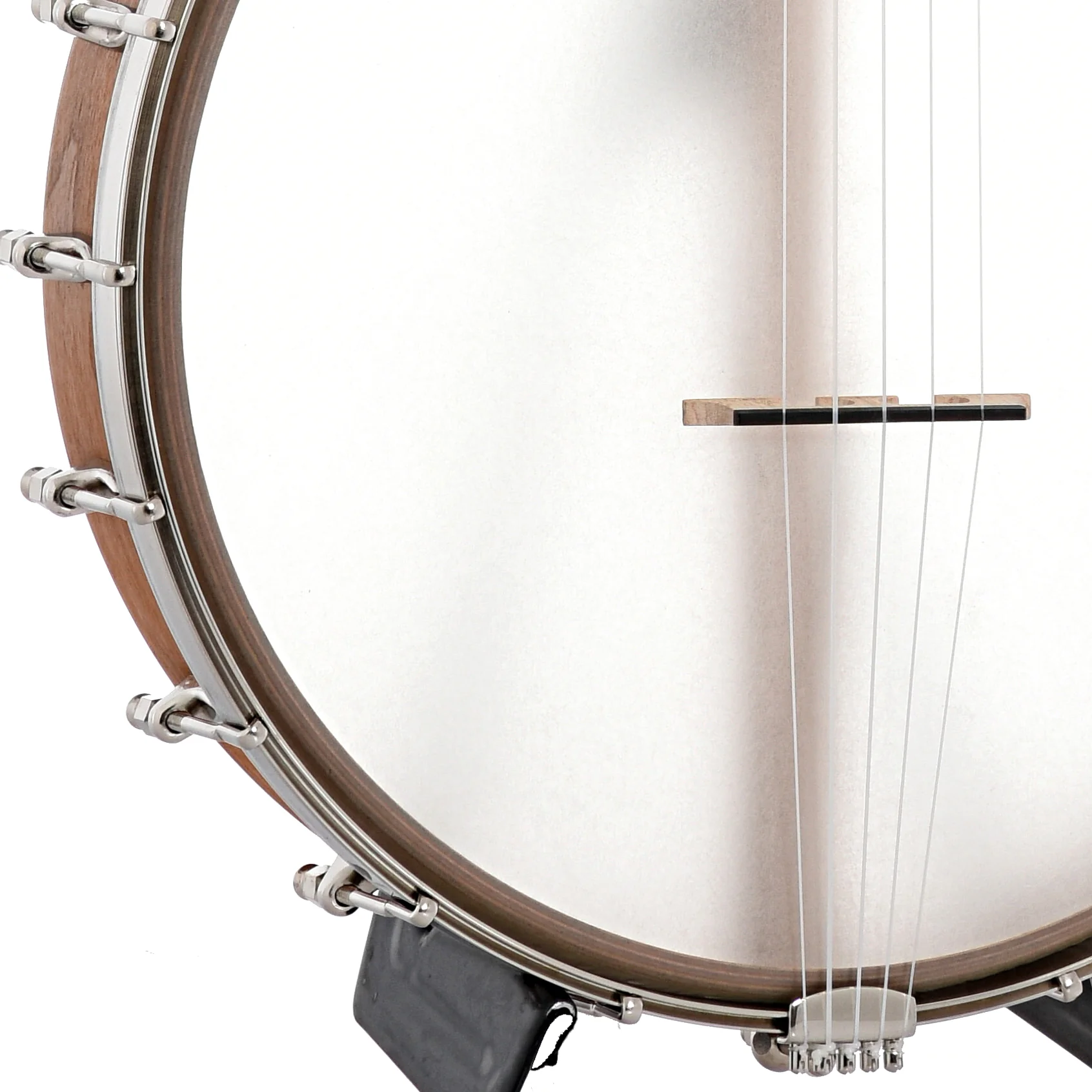 Kevin Enoch Tradesman Fretless 12in Openback Banjo & Gigbag, Cherry, Nylgut Strings - Image 4