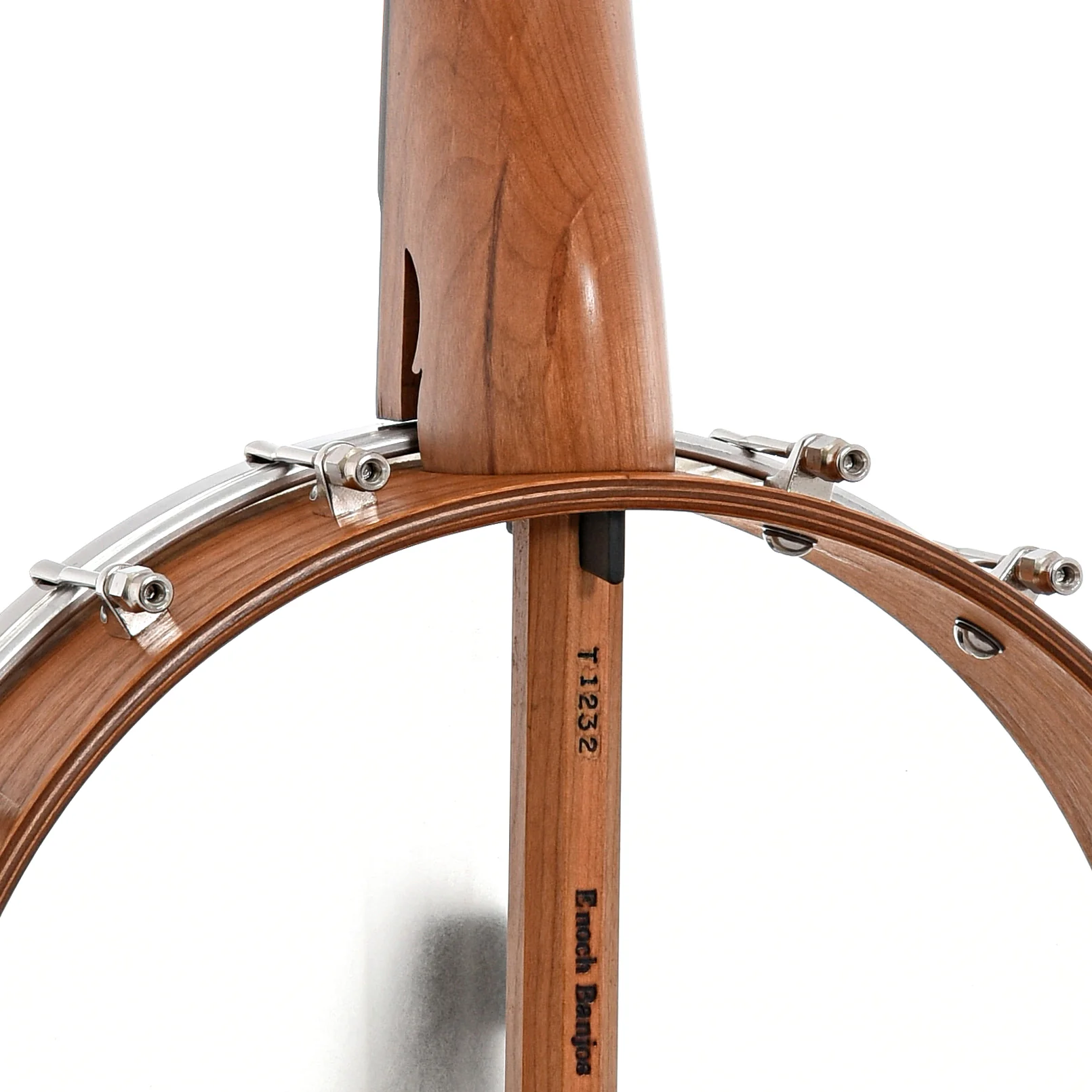 Kevin Enoch Tradesman Fretless 12in Openback Banjo & Gigbag, Cherry, Nylgut Strings - Image 9