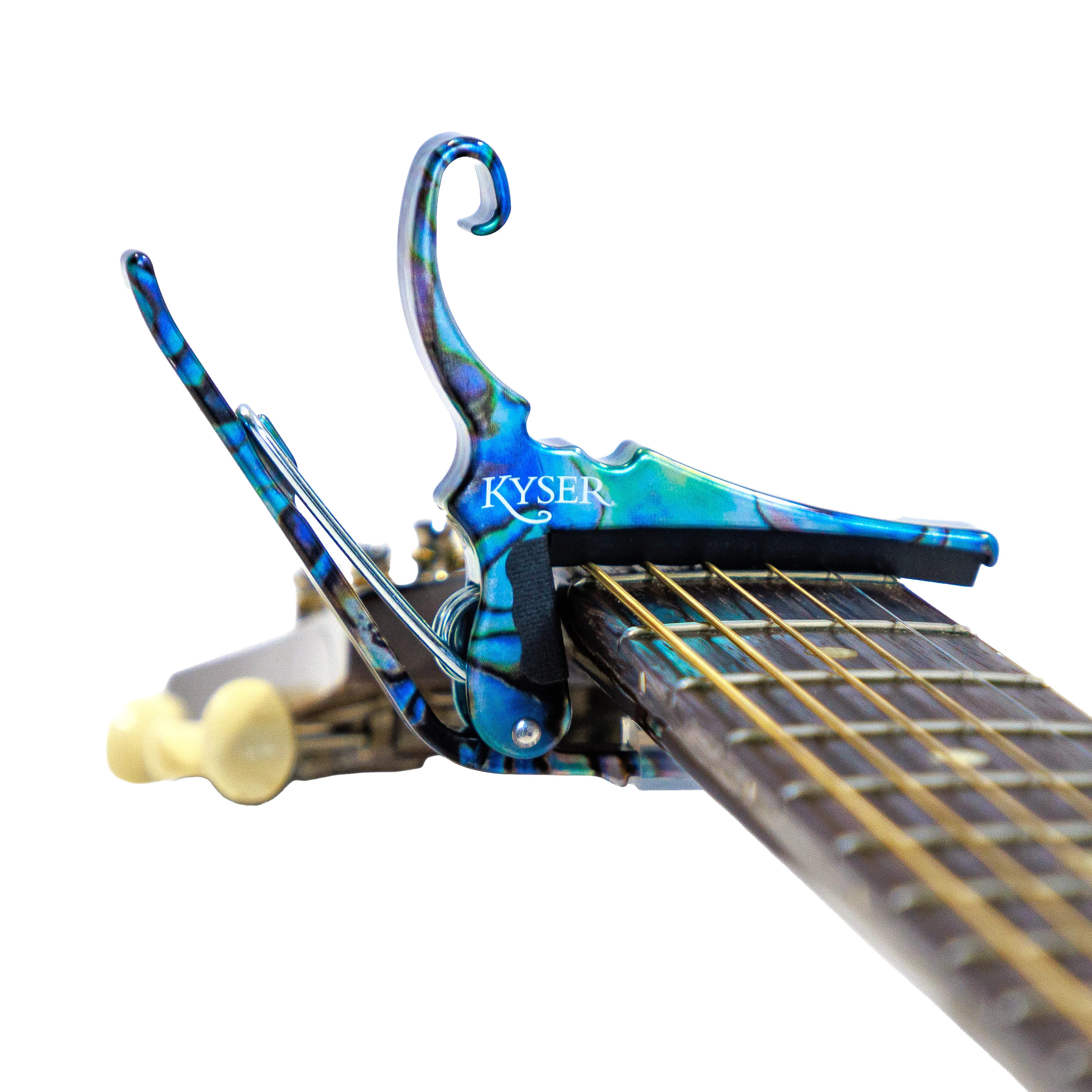 Kyser Quick Change Guitar Capo, Abalone - Image 4
