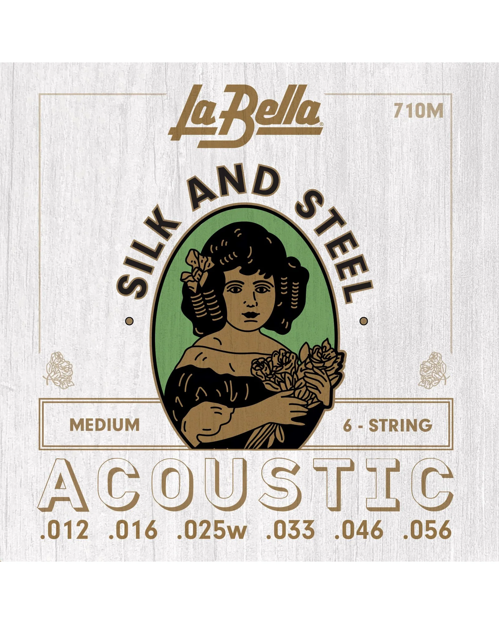 La Bella 710M Silk & Steel Medium Gauge Acoustic Guitar Strings - Image 2