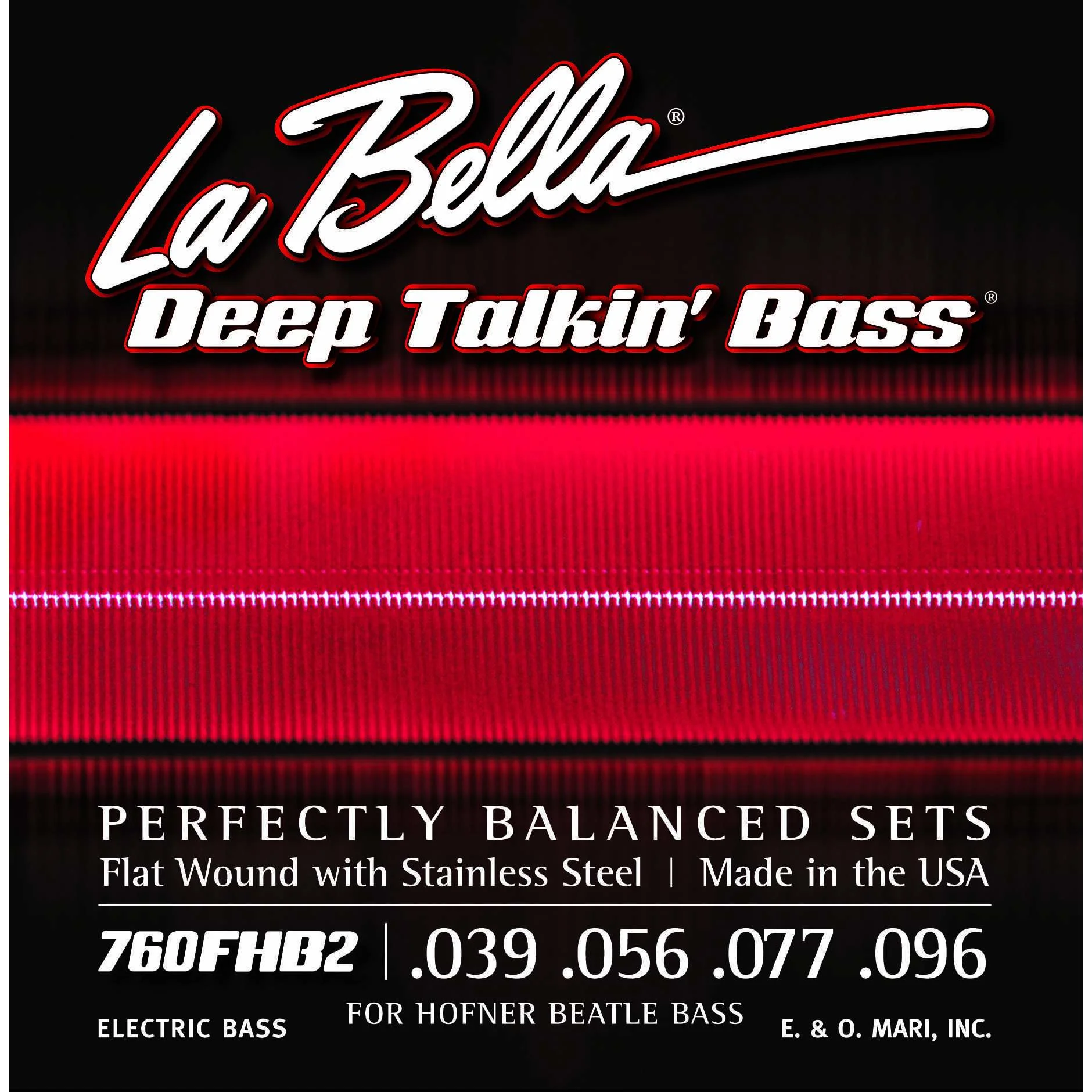 La Bella 760-FHB2 Flat Wound Hofner Beatle Bass Strings - Image 2