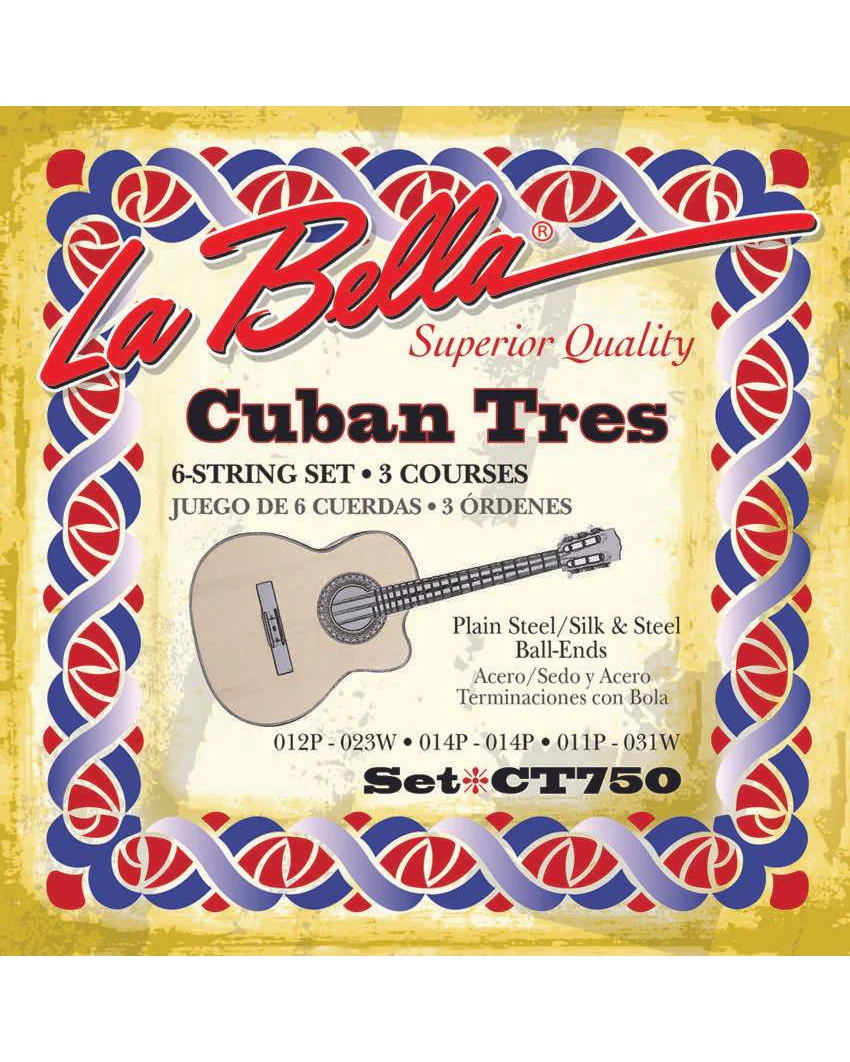 La Bella CT750 Silk & Steel 6-String Cuban Tres Strings - Image 2