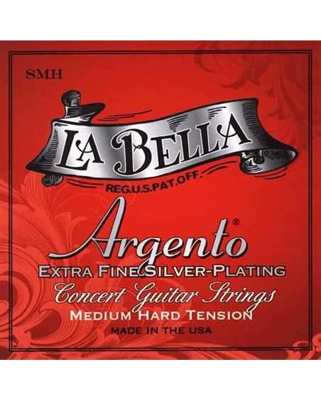 La Bella Argento SMH Medium Hard Tension Extra Fine Silver-Plated Classical Guitar Strings - Image 2
