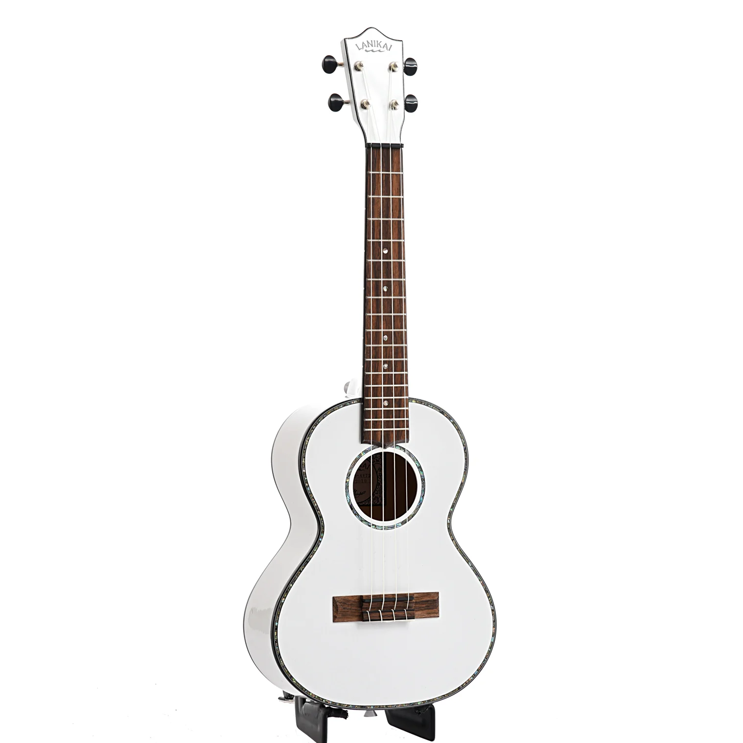 Lanikai Julia Michaels White Pearl Tenor Signature Ukulele & Gigbag - Image 2