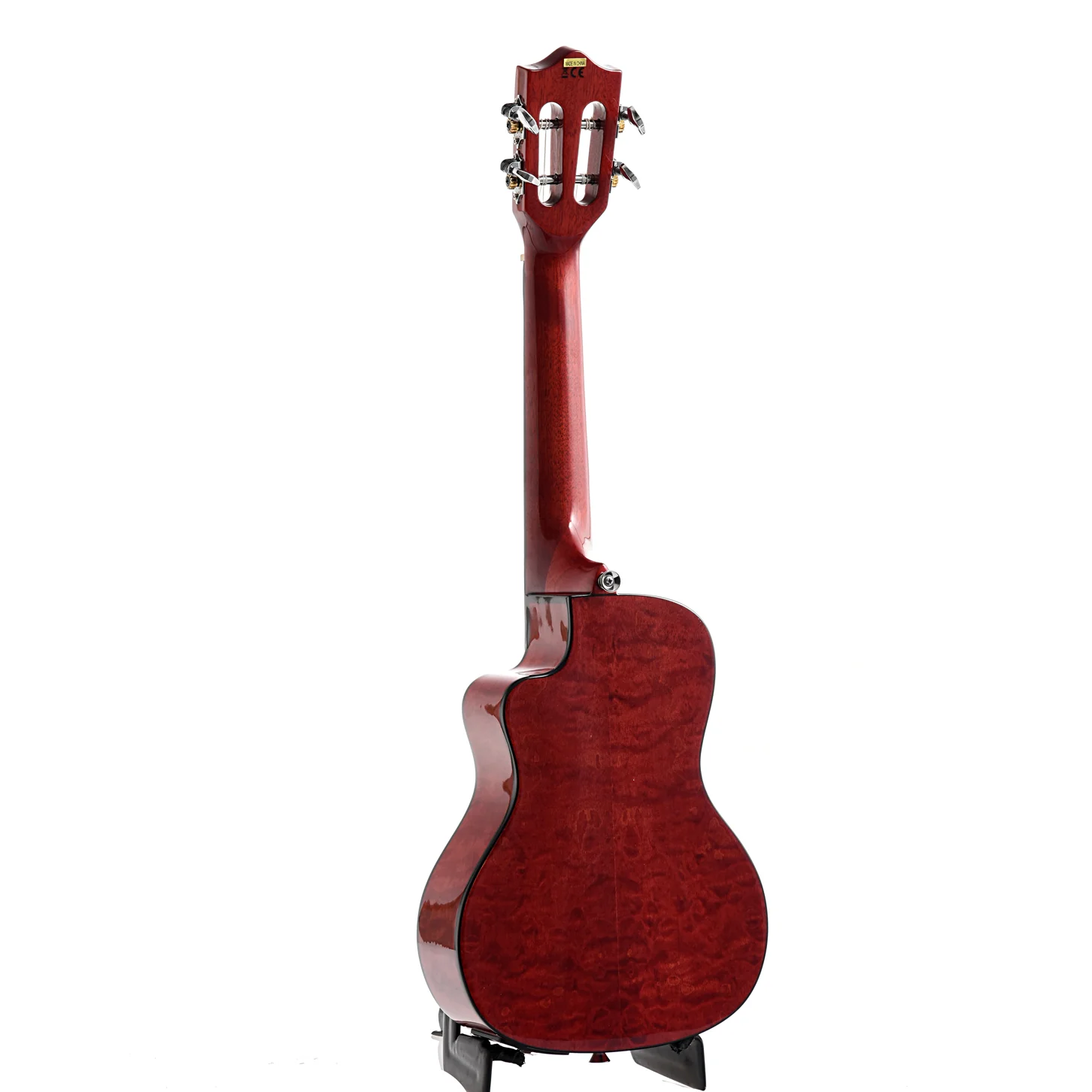 Lanikai Quilted Maple Red Stain A/E Concert Ukulele & Case - Image 10