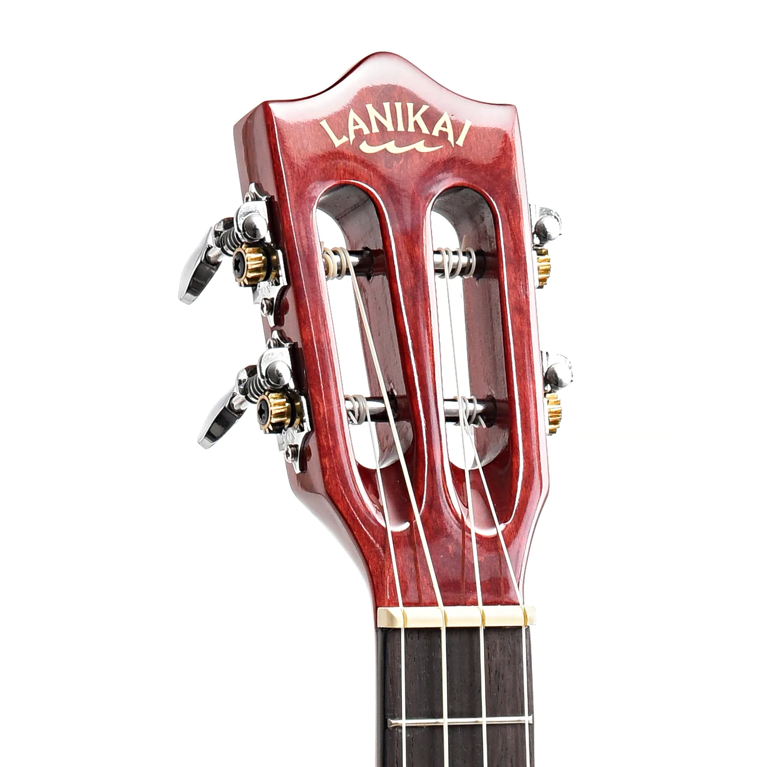 Lanikai Quilted Maple Red Stain A/E Concert Ukulele & Case - Image 5