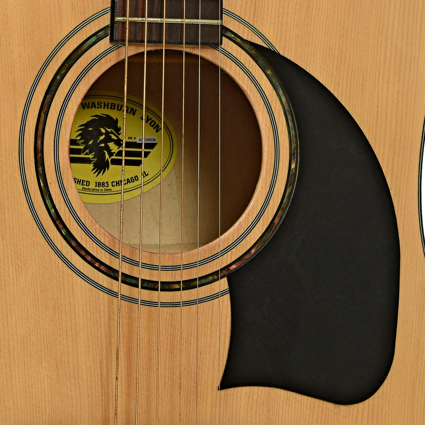 Lyon by Washburn Dreadnought Acoustic Guitar (Recent) - Image 6