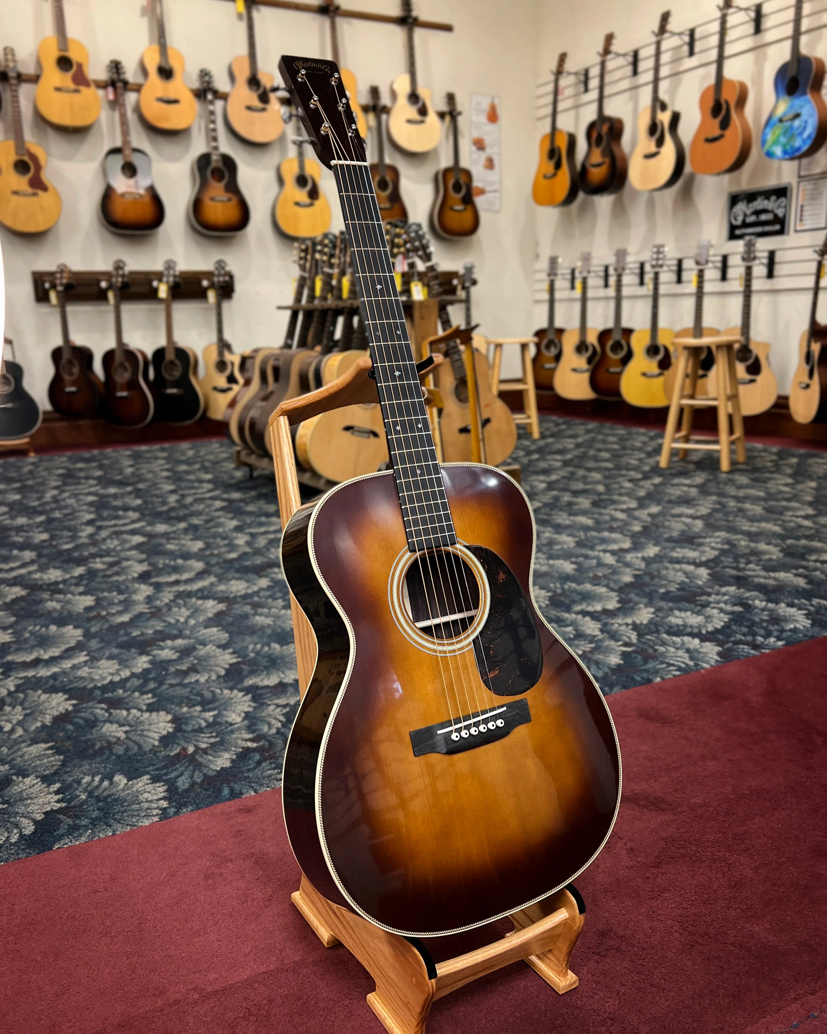 Martin Custom 000-28 Authentic 1937 Guitar & Case, Ambertone - Image 3