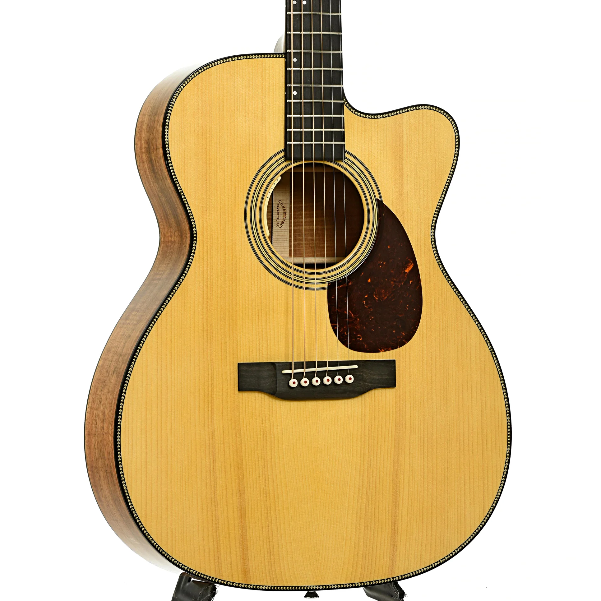 Martin Custom 28-Style OM Cutaway Acoustic-Electric Guitar (2023) - Image 4