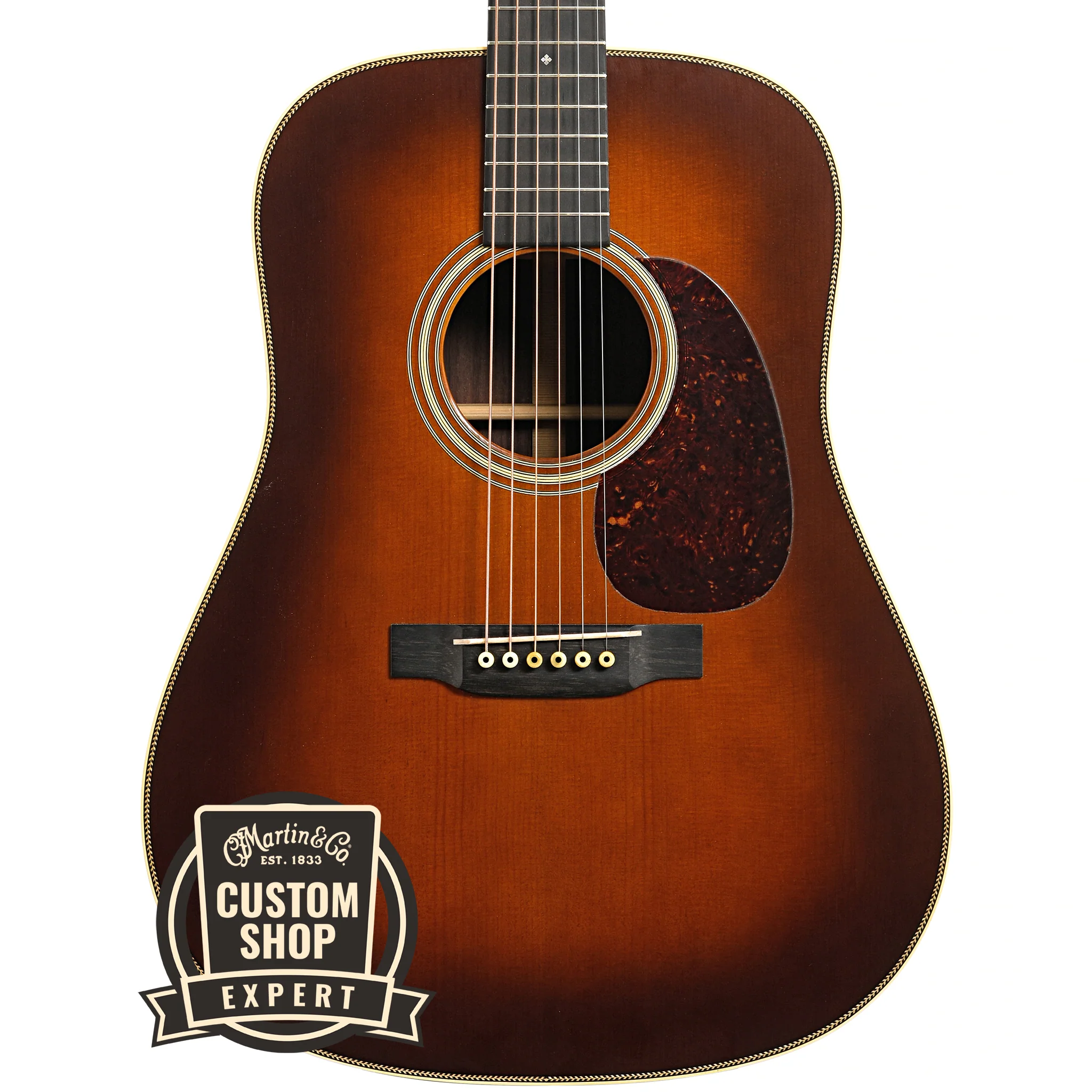 Martin Custom Shop D-28 Authentic 1937 Guitar & Case, Aged Ambertone - Image 2