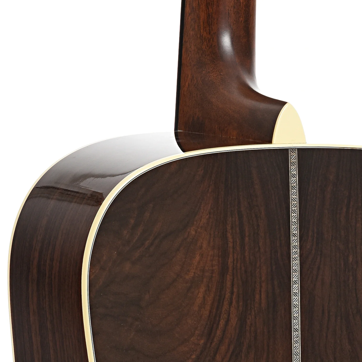 Martin Custom Dreadnought Guitar & Case, Herringbone 28-Style - Wild Grain Rosewood & Adirondack Spruce, Toast Burst - Image 11