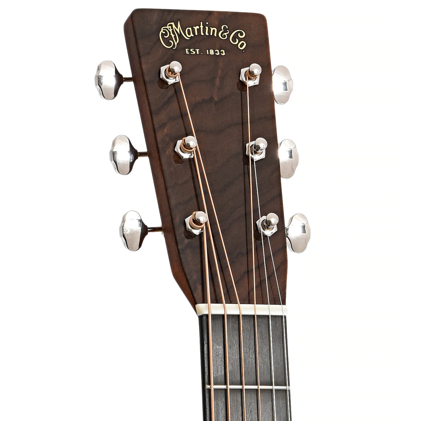 Martin Custom Dreadnought Guitar & Case, Herringbone 28-Style - Wild Grain Rosewood & Adirondack Spruce, Toast Burst - Image 9