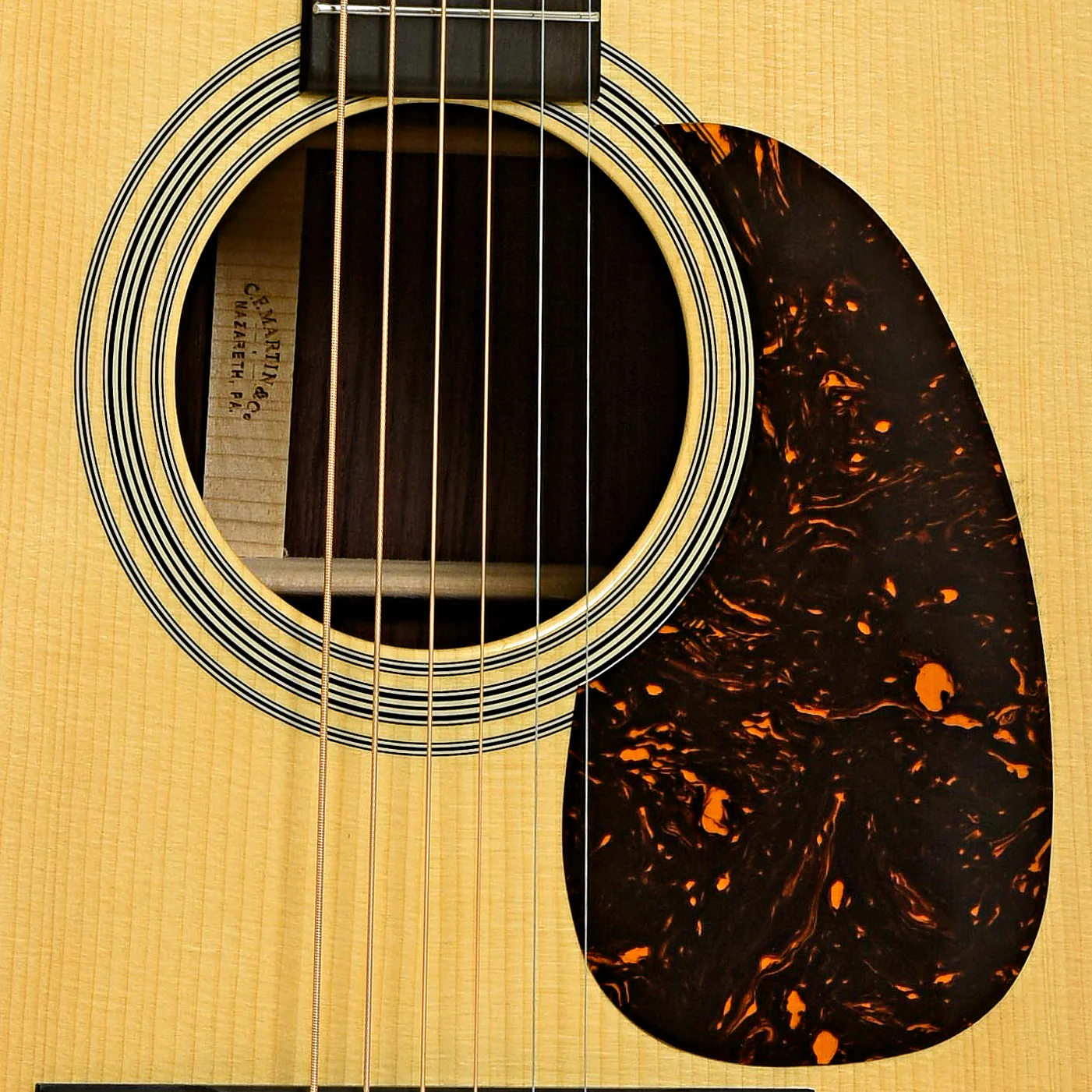 Martin Custom 28 Style Dreadnought Guitar & Case, Adirondack Top - Image 6