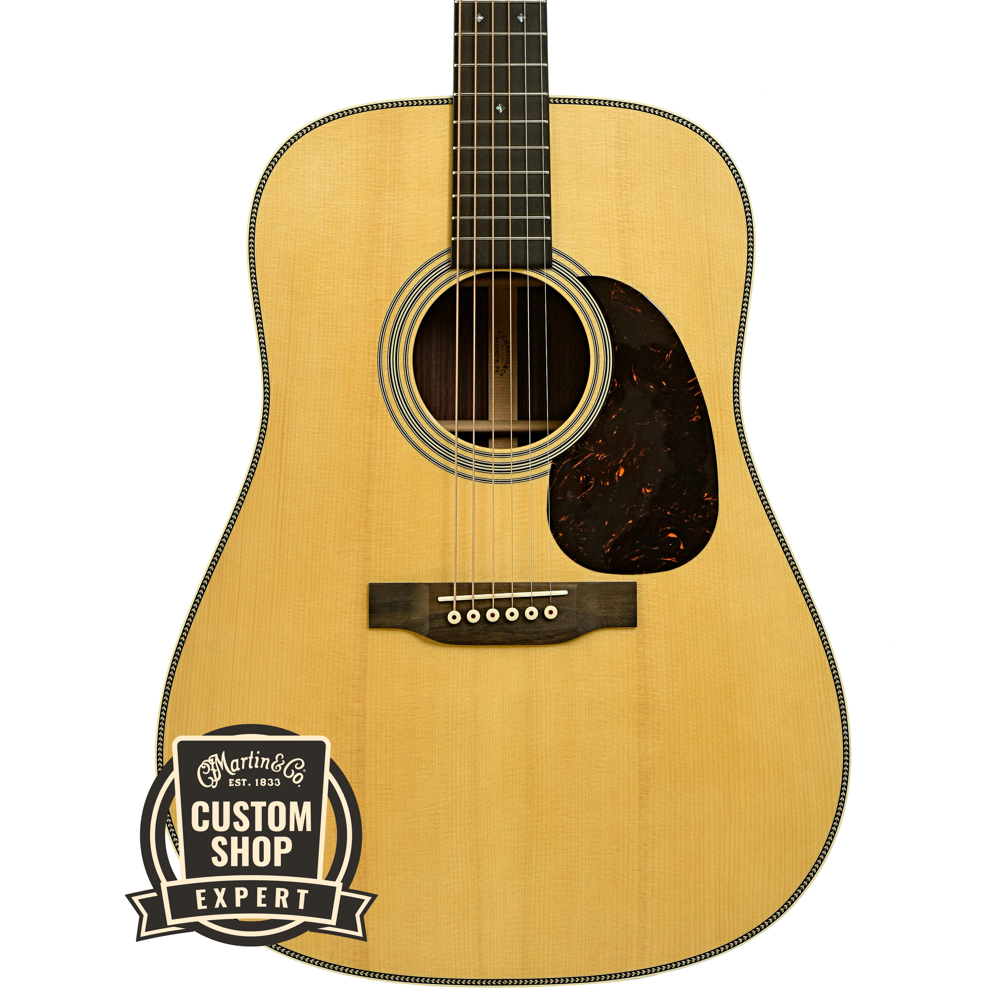 Martin Custom Short Scale 28 Style Dreadnought Guitar & Case, Adirondack Top - Image 2