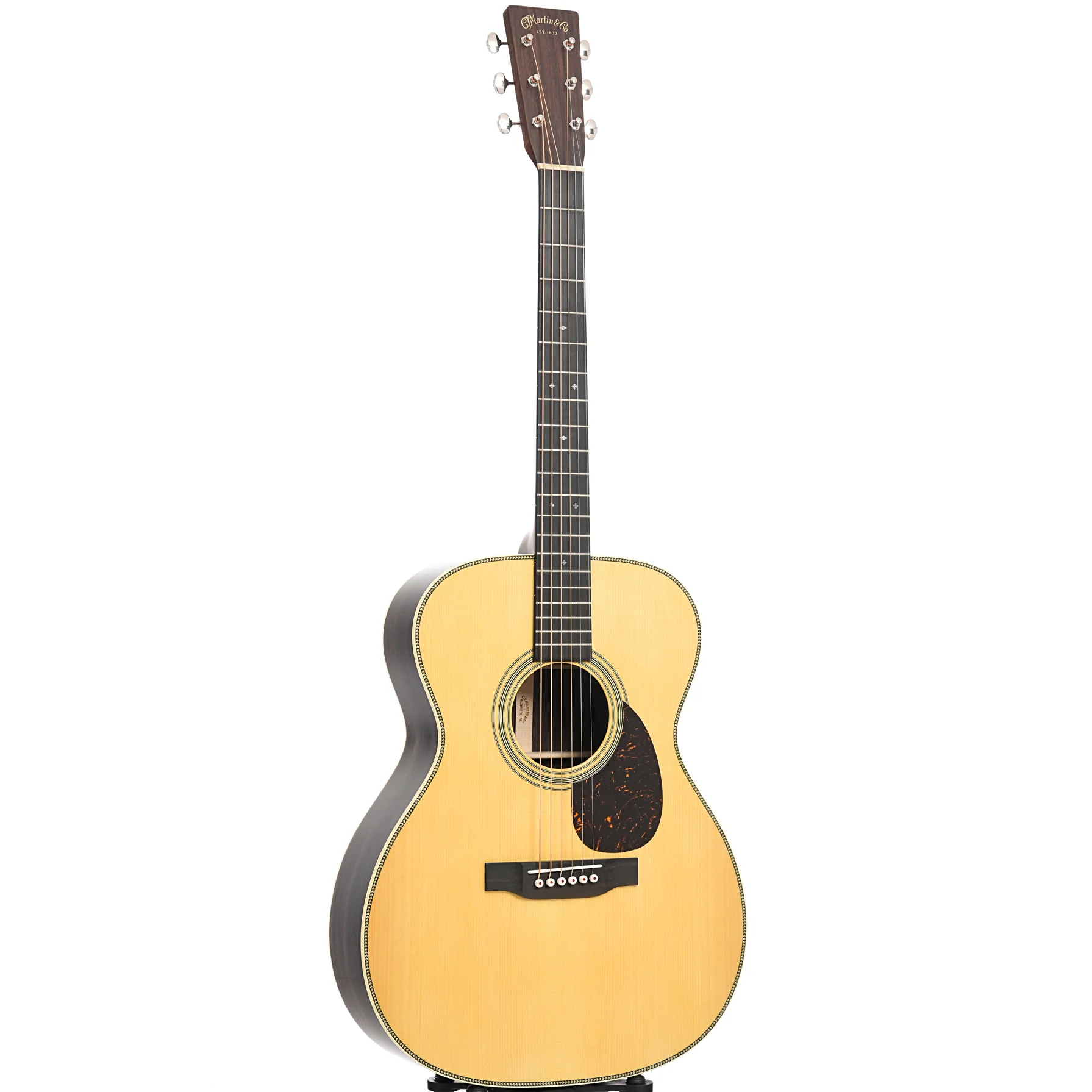 Martin Custom Herringbone 28-Style OM Guitar & Case, Thinner Adirondack Top - Image 3
