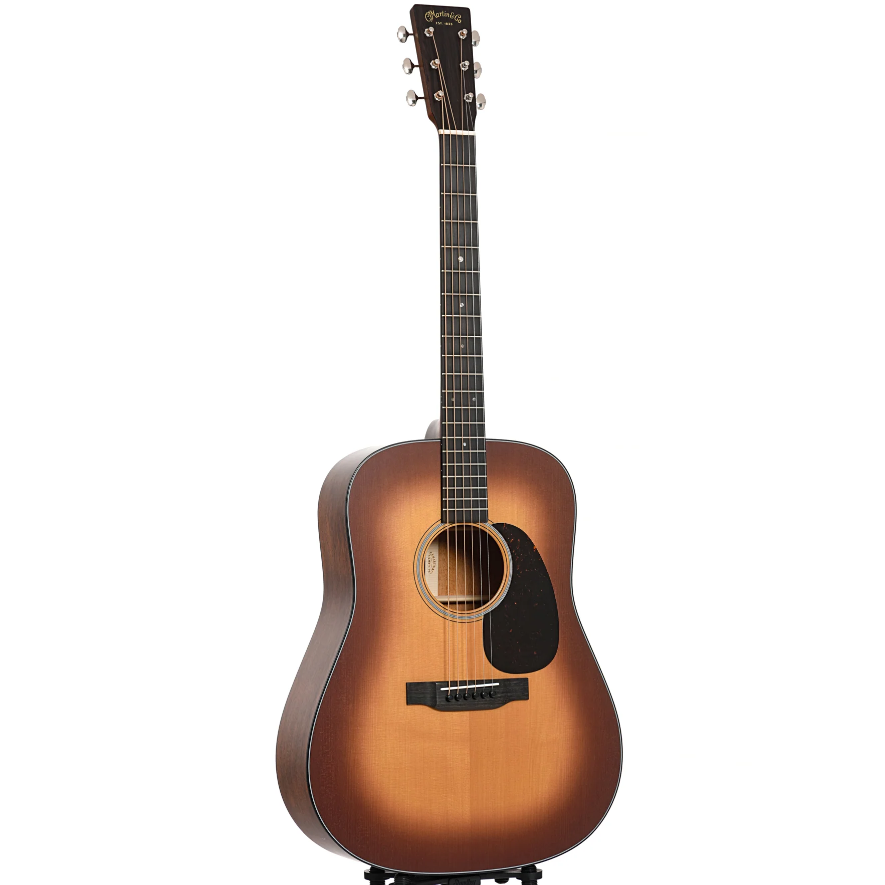 Martin D-18 Satin Acoustic Guitar & Case, Amberburst - Image 4