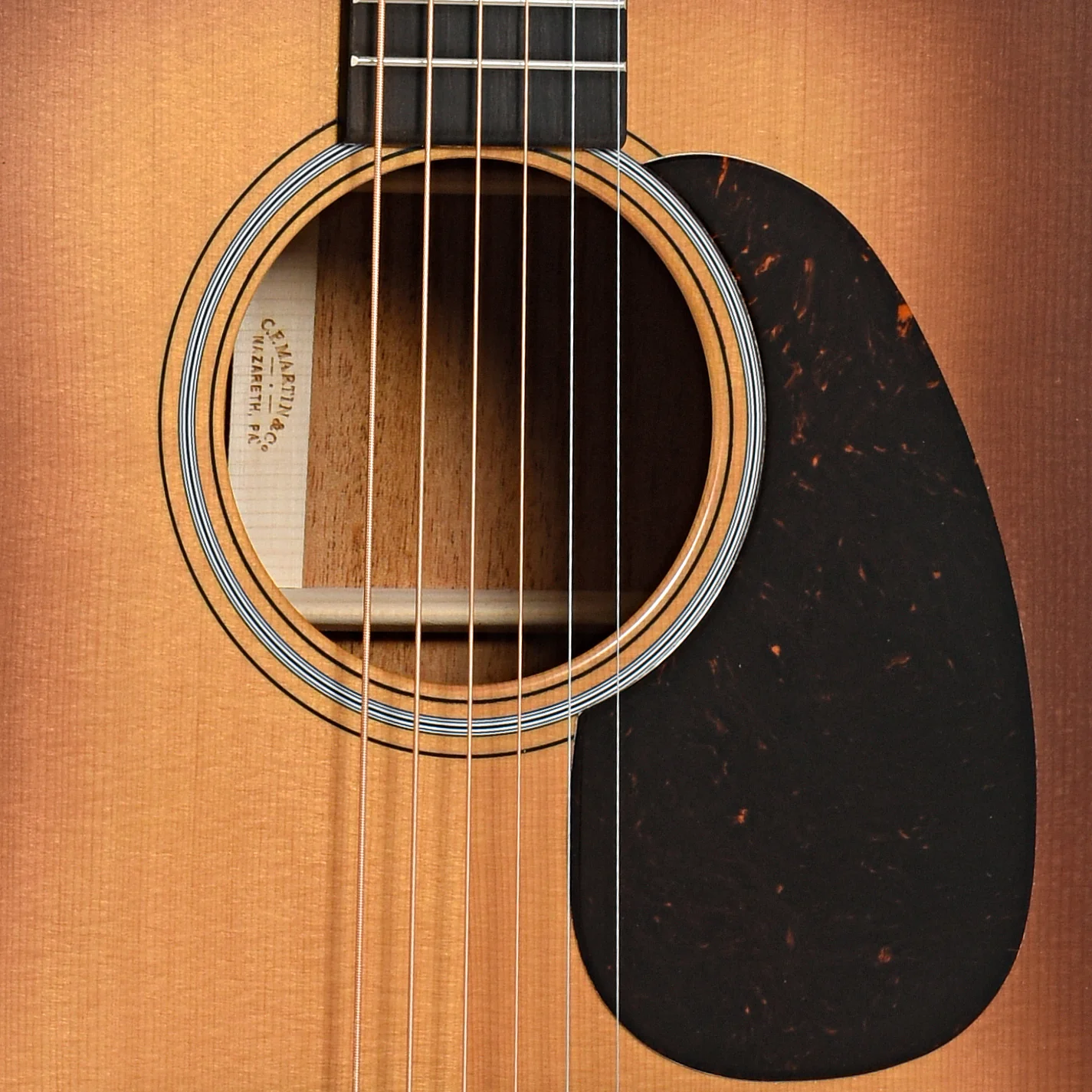 Martin D-18 Satin Acoustic Guitar & Case, Amberburst - Image 7
