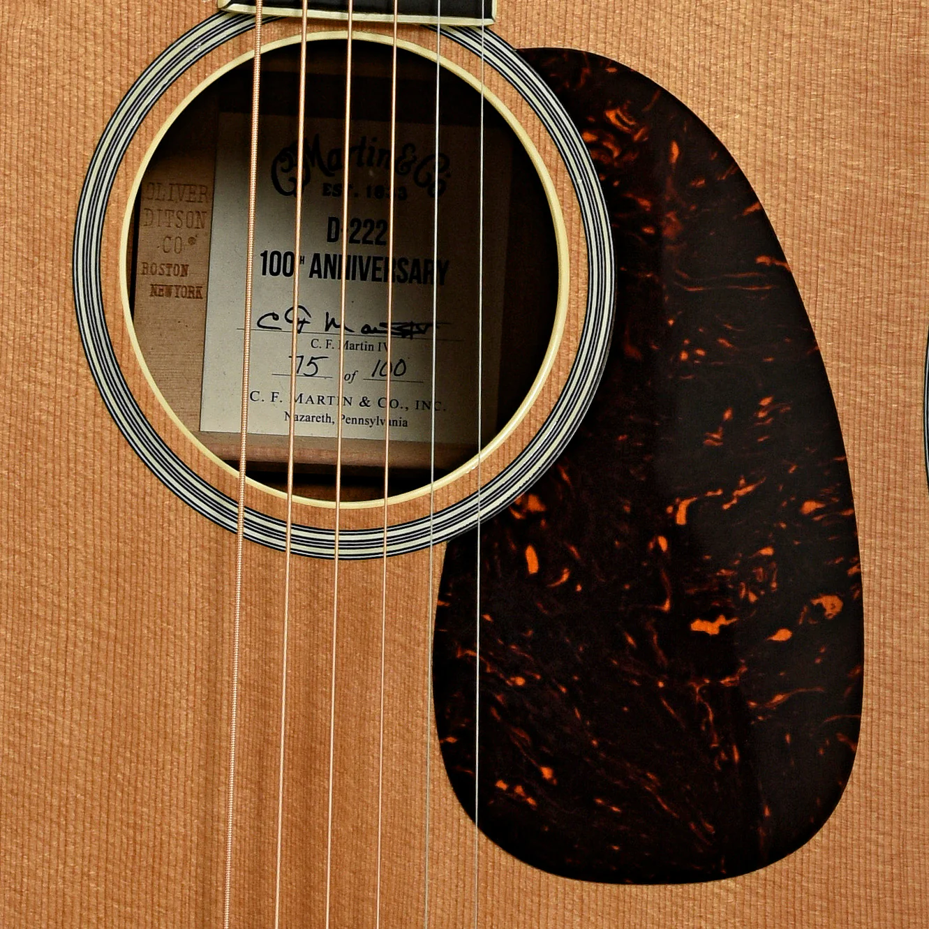 Martin D-222 100th Anniversary Acoustic Guitar (2016) - Image 6