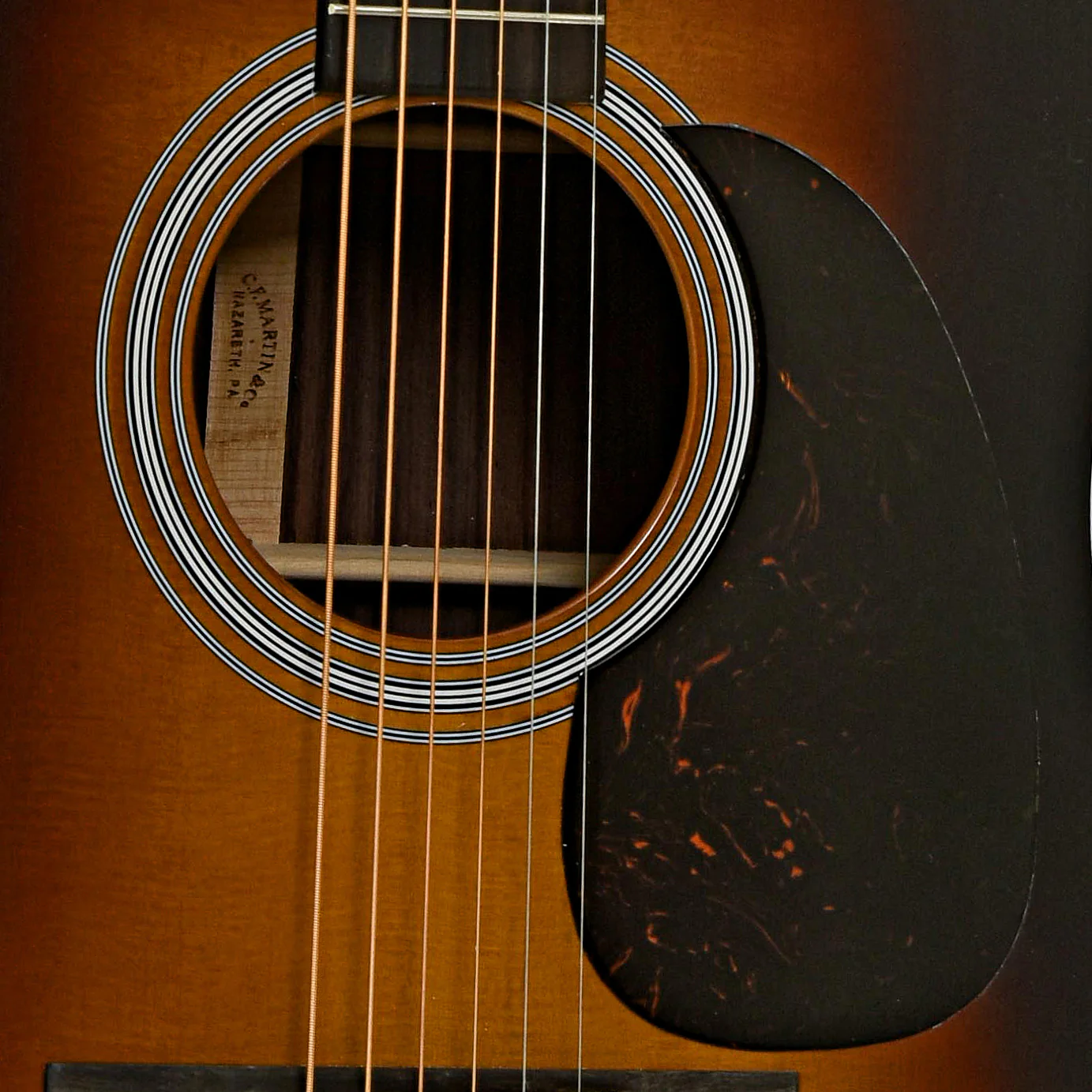 Martin D-28 Sunburst Guitar & Case - Image 6