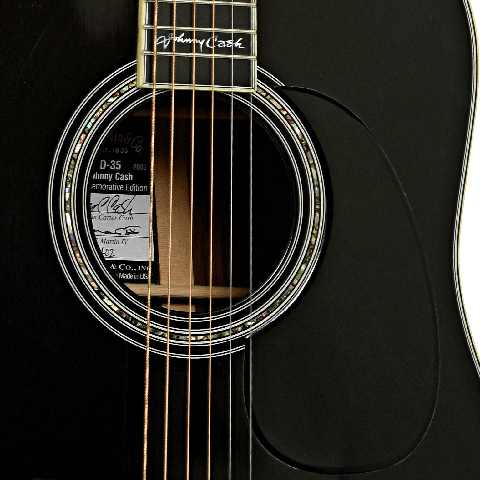 Martin D-35JC Johnny Cash Acoustic Guitar (2007) - Image 6