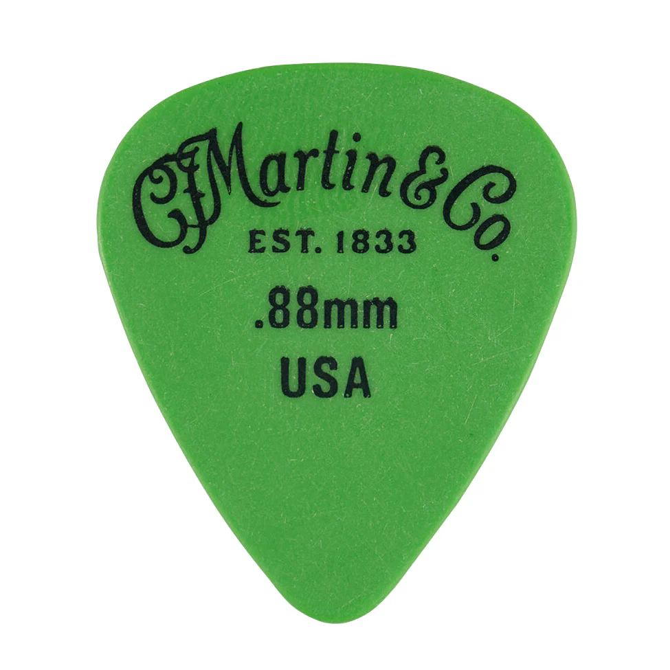 Martin Delrin Guitar Picks, Green .88mm - Image 2