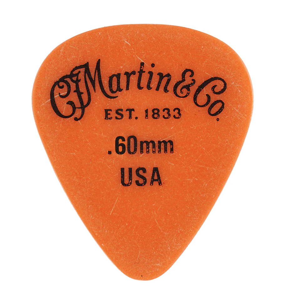 Martin Delrin Guitar Picks, Orange .60mm - Image 2