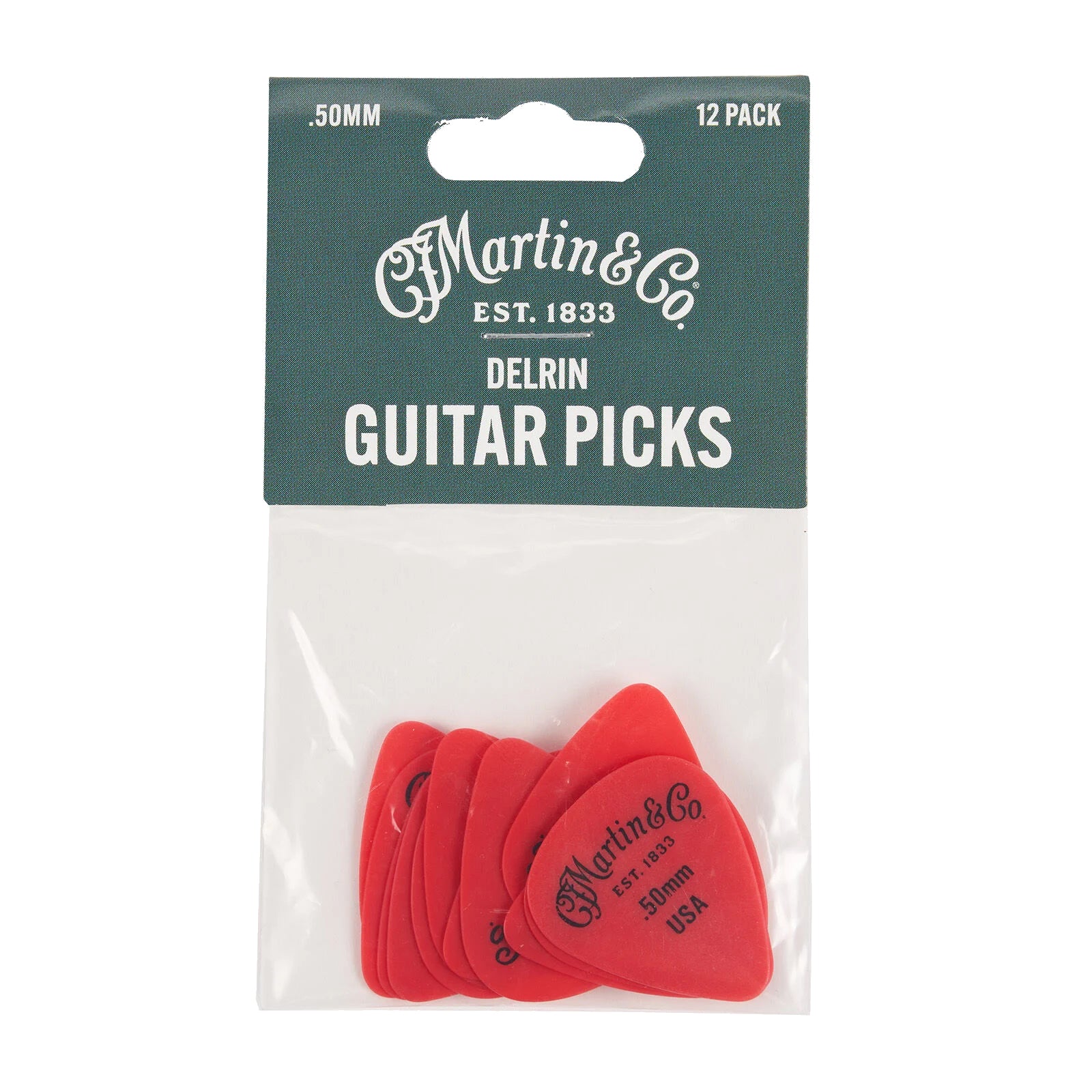 Martin Delrin Guitar Picks, Red .50mm - Image 3